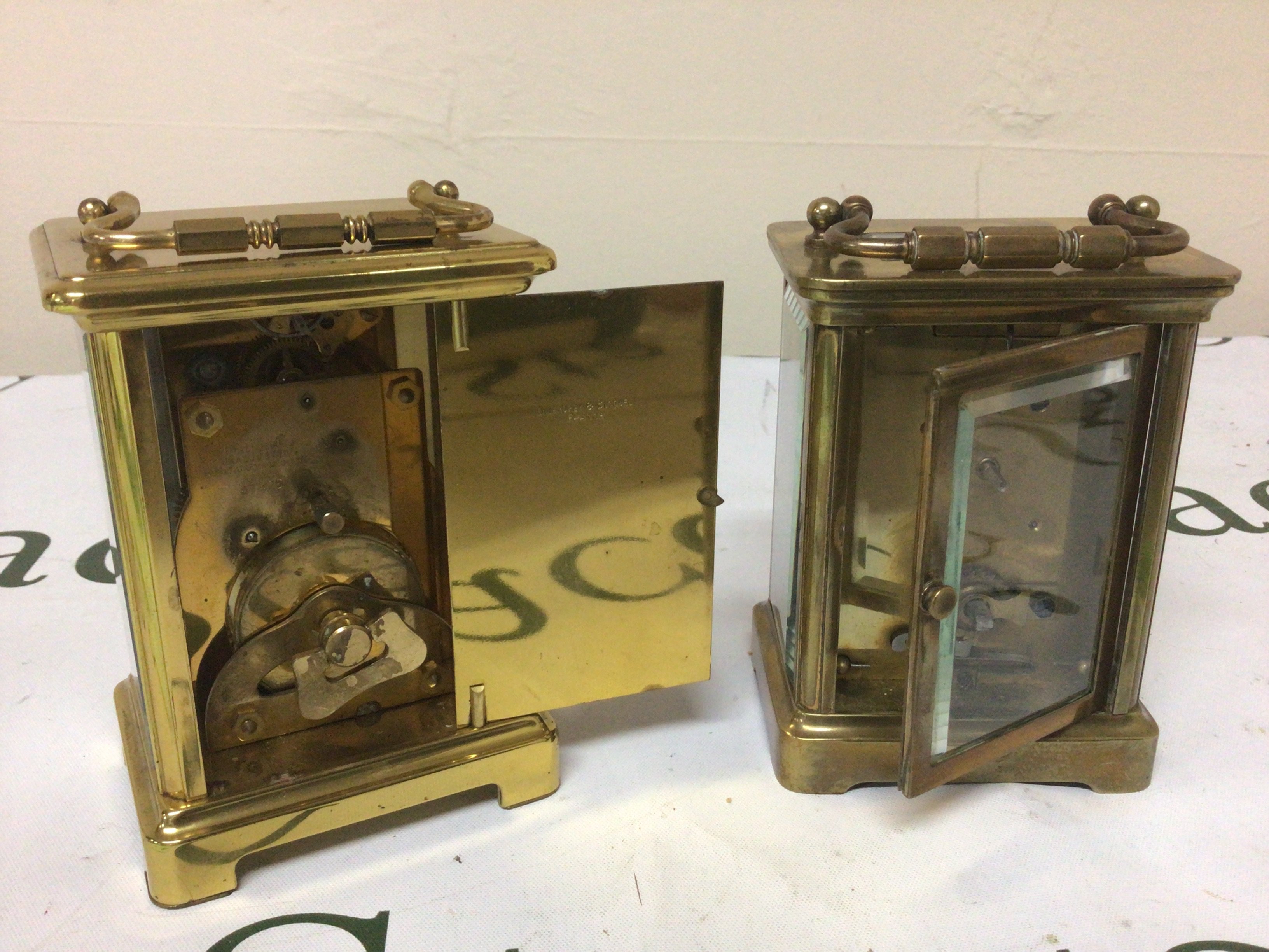 Two brass cased carriage clocks Bayard and one other (2)- NO RESERVE