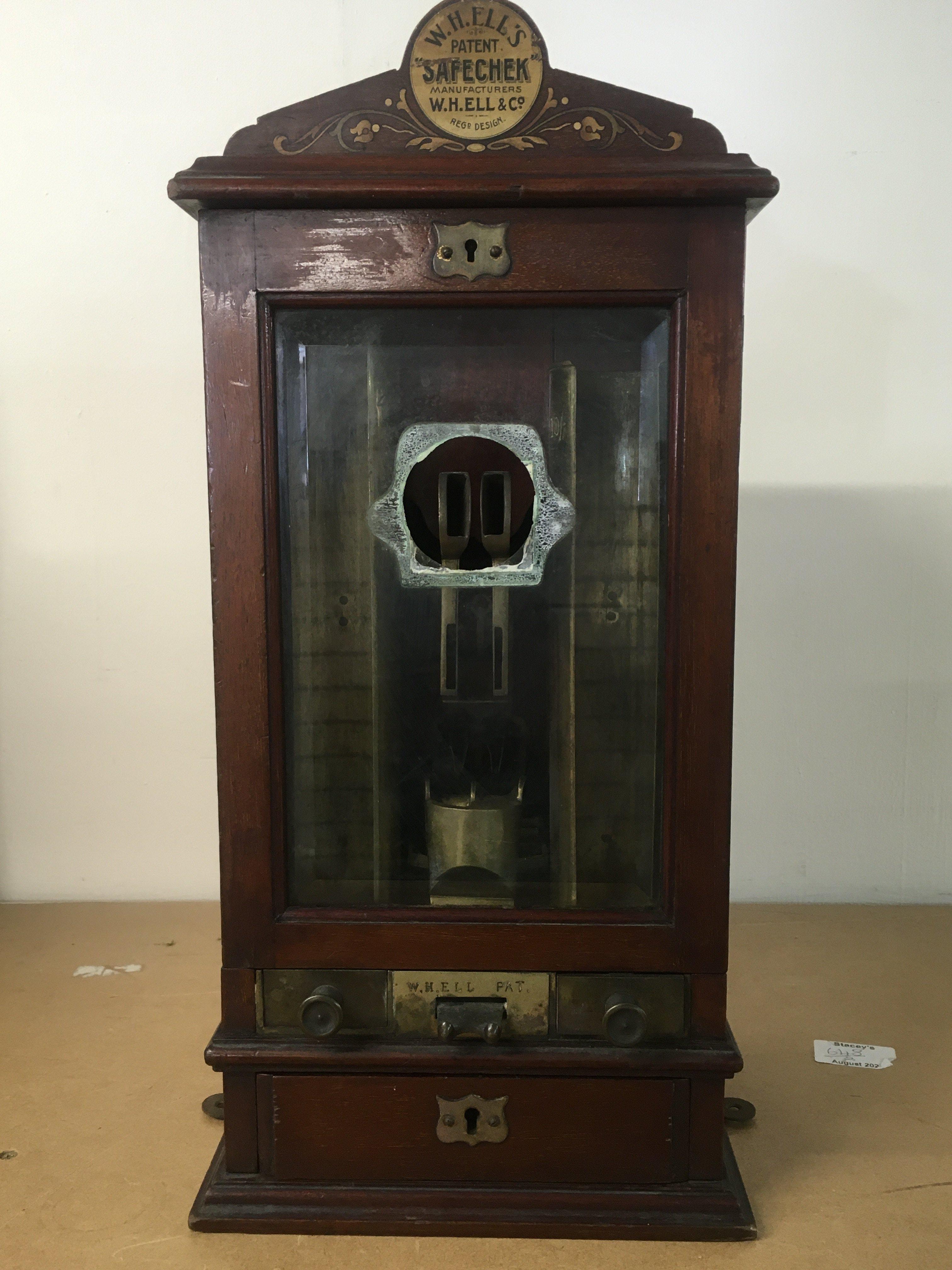 A Victorian W.H .Ells Safechek sovereign change machine. This lot cannot be posted