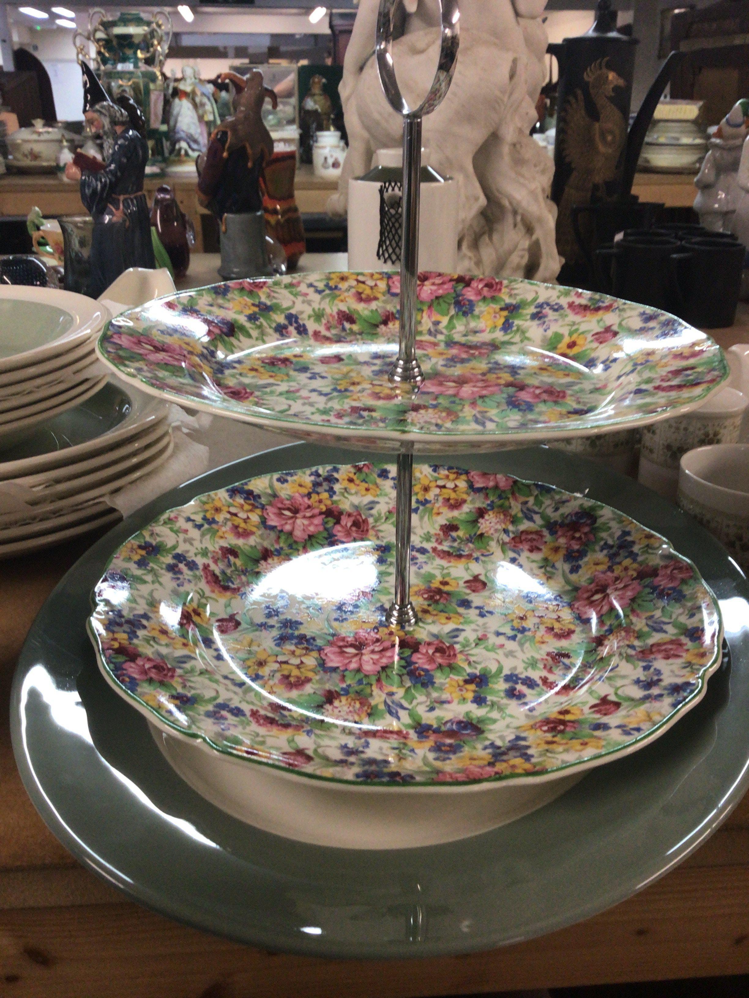 A Wedgwood dinner and tea set a Chintz cake stand Midwinter and a Doulton Samarra coffee set. No obvious damage.- NO RESERVE