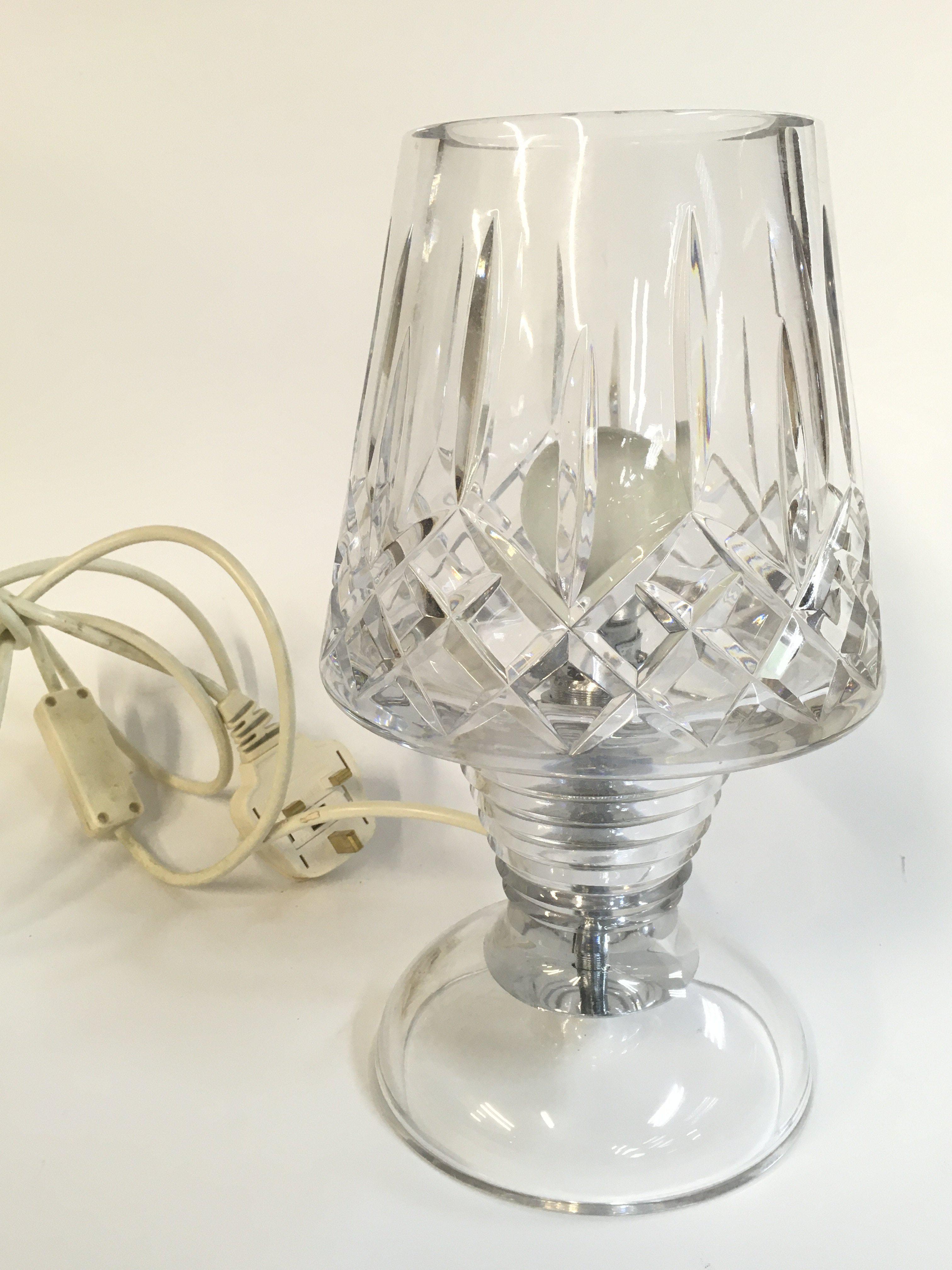 A Waterford Crystal lamp base , 27cm tall approximately. This lot cannot be posted