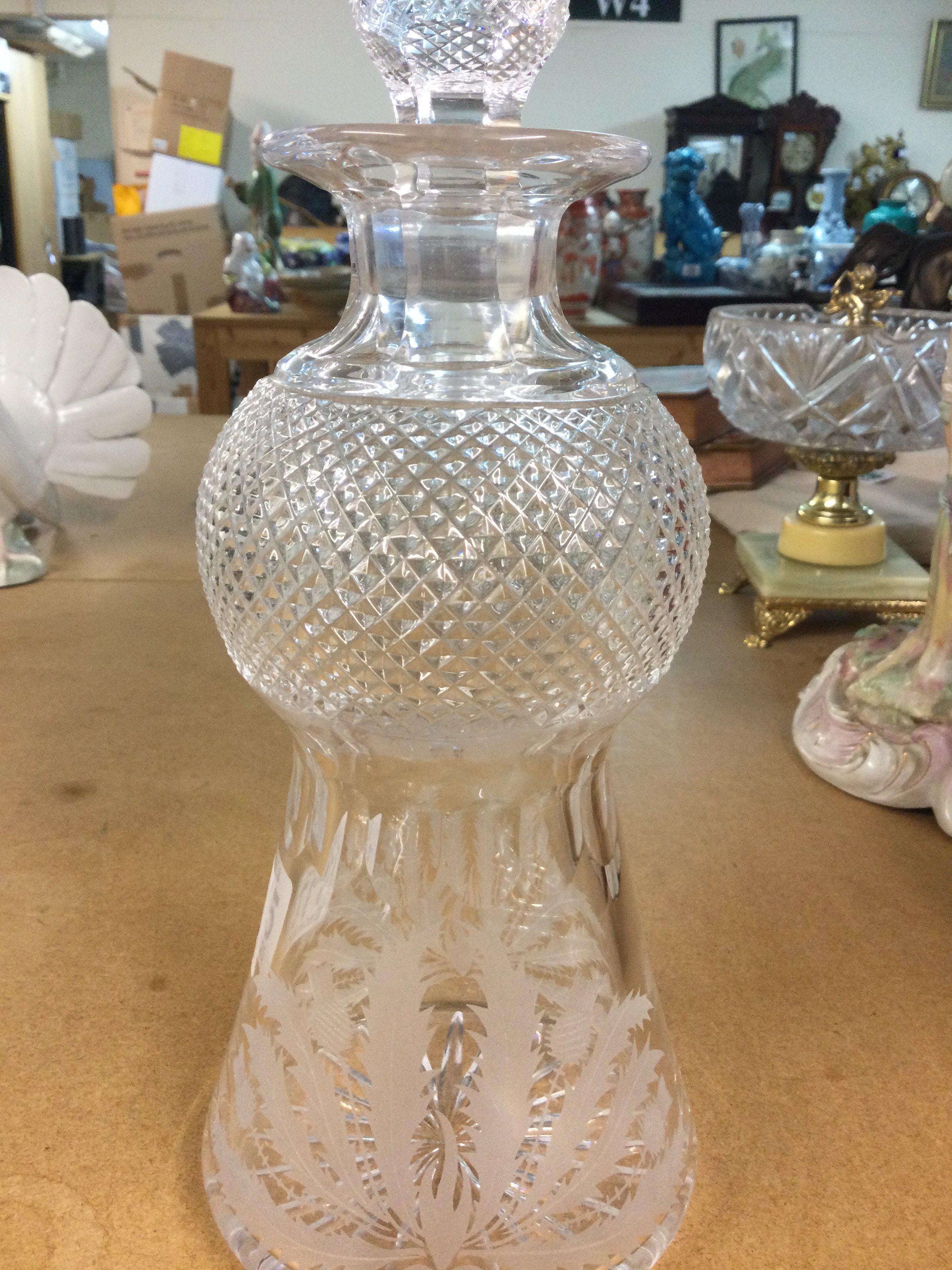 A Edinburgh cut glass decanter