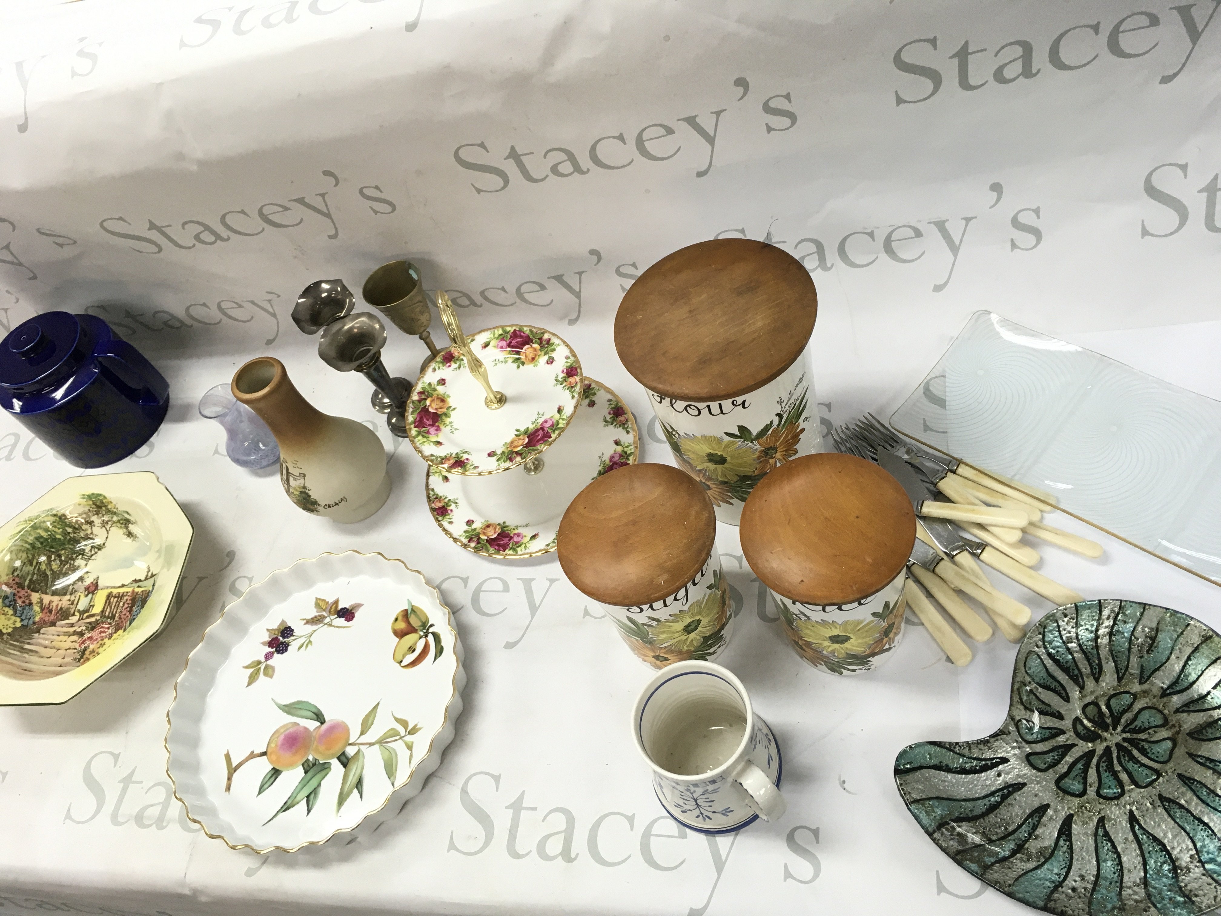 Collection of assorted ceramics including Royal Albert Royal Doulton and other oddments. Postage D