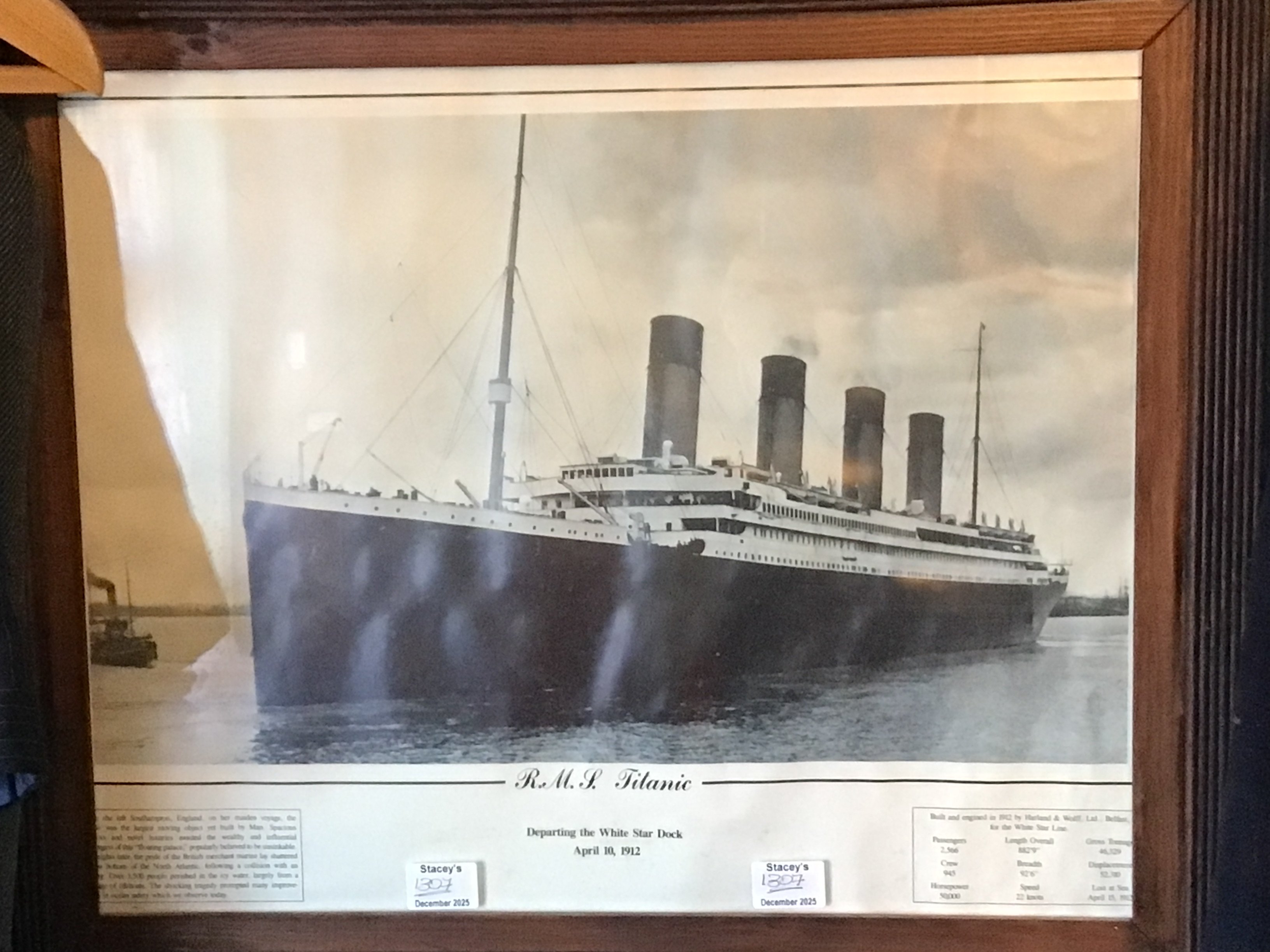 A collection of Victorian and later coloured prints and a retrospective picture of the Titanic.unframed Shipping photos