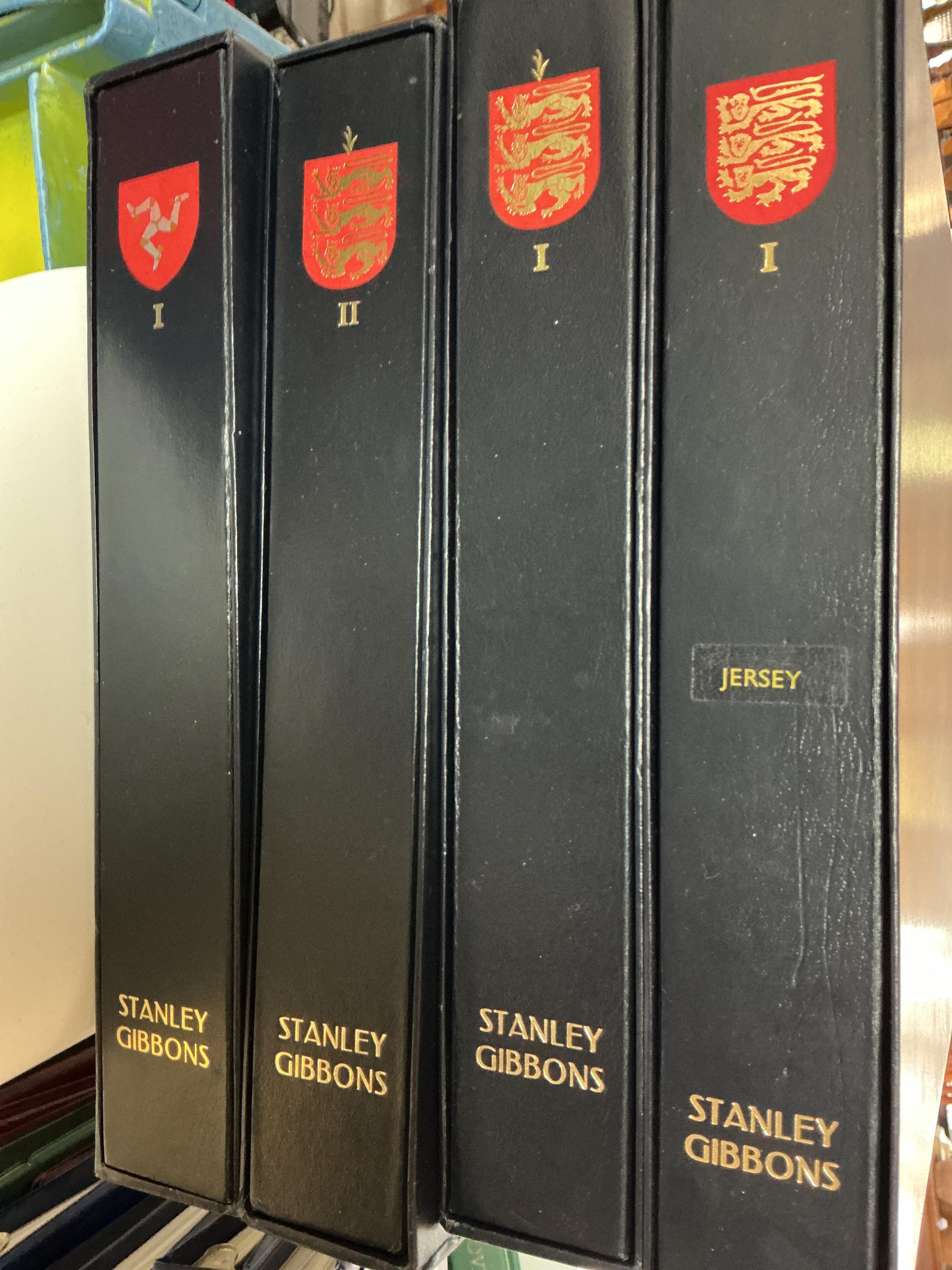 4 Channel Islands Stanley Gibbons boxed stamp albums