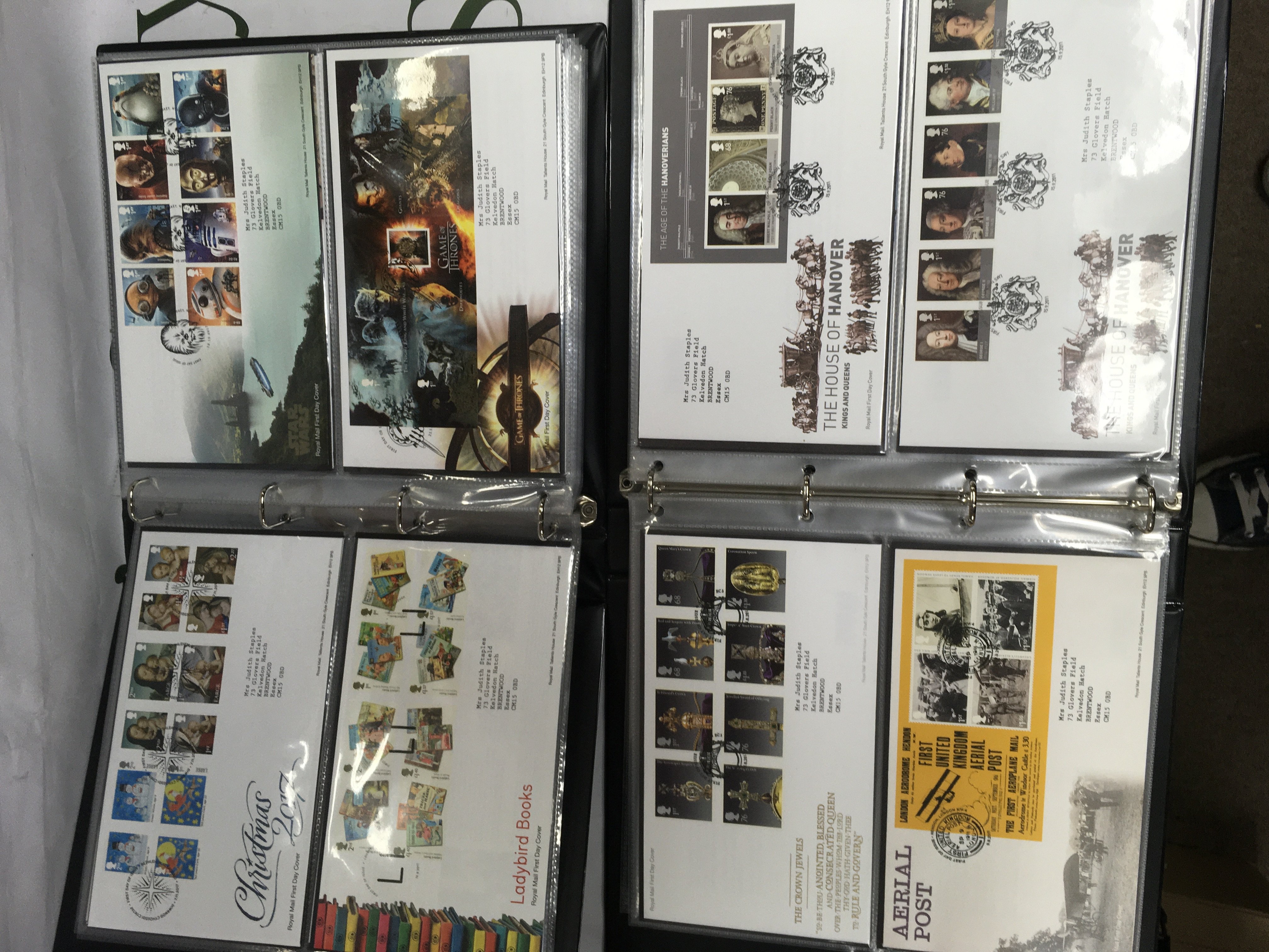 A box of First Day Covers. Shipping category D.