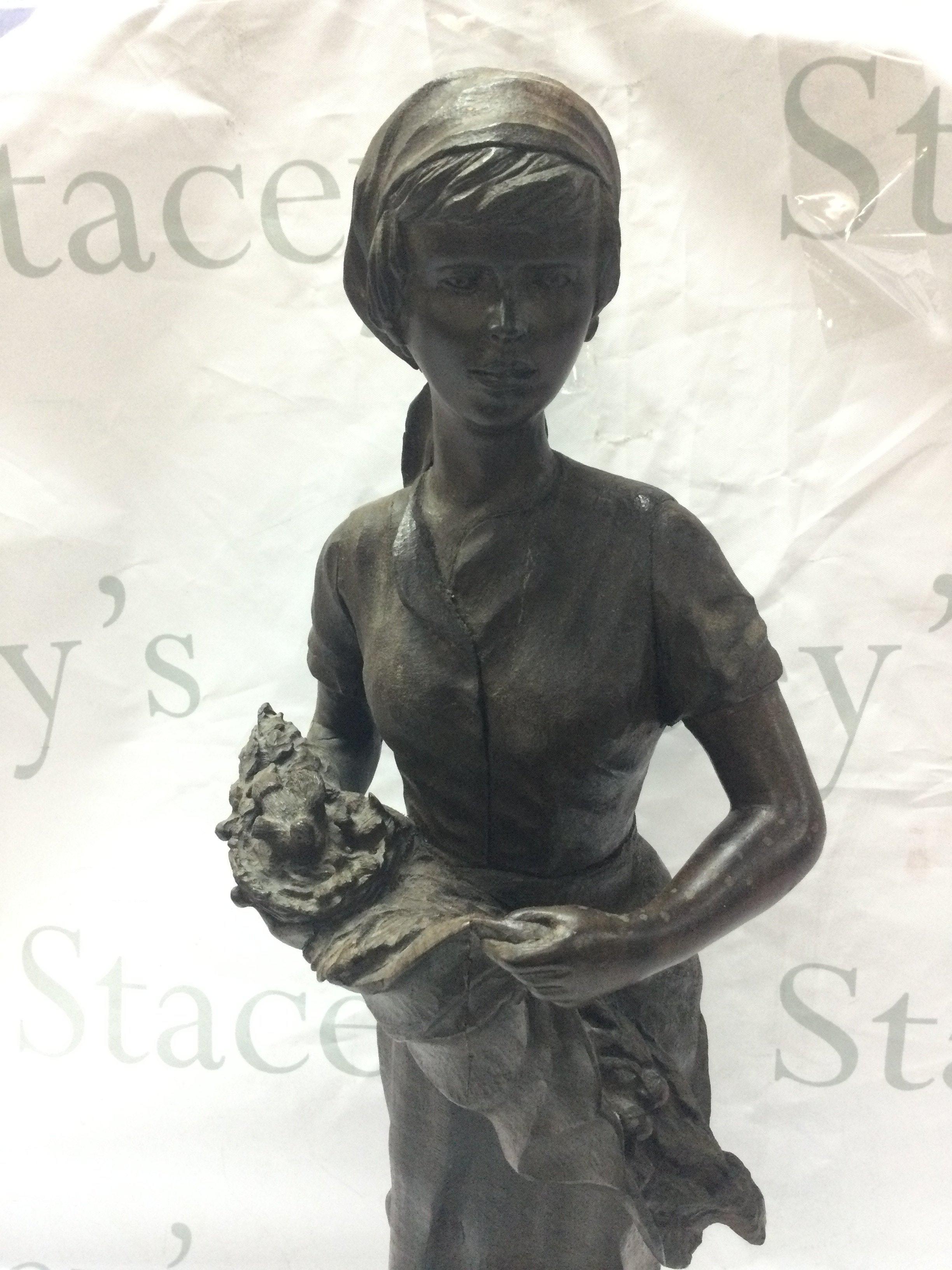 A simulated bronze lady figure , 50cm tall. NO RESERVE