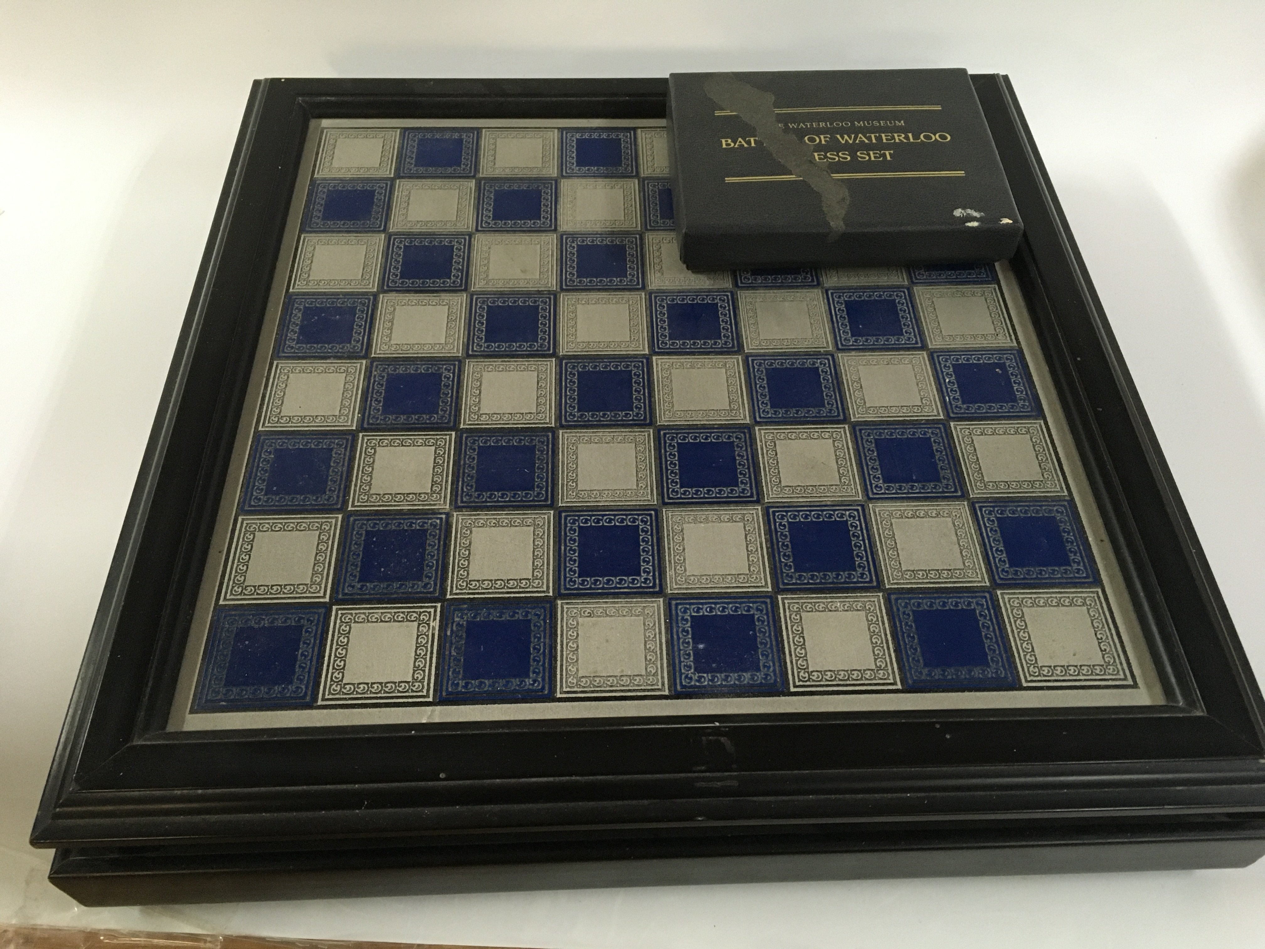 A complete battle of waterloo chess set.