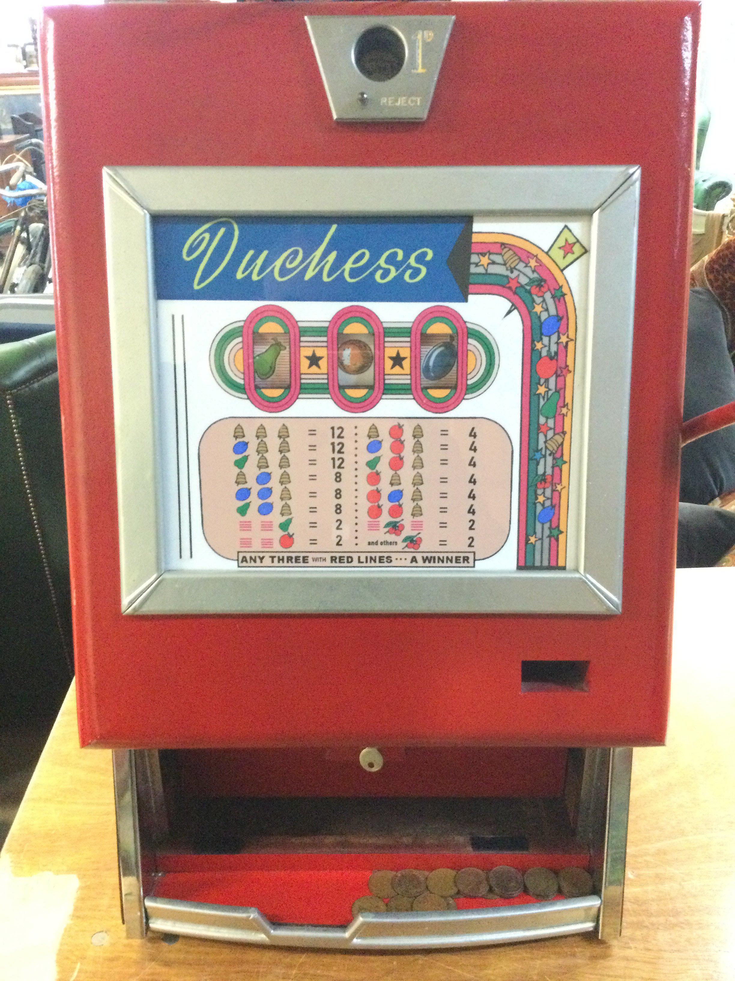 A Vintage 3-Wheel Duchess One Arm Bandit Fruit Machine. Approx Height 74Cm.