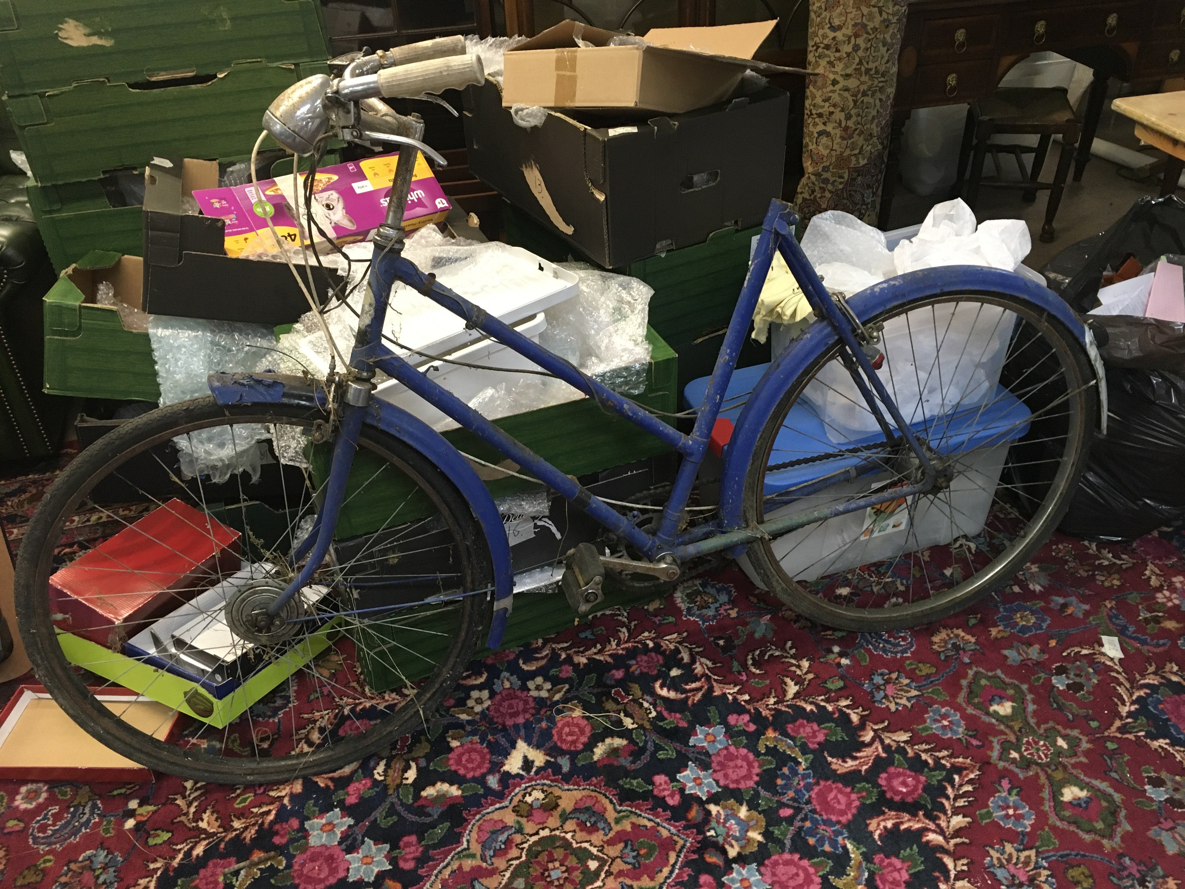 Vintage blue bicycle