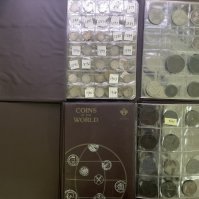 8 Coins of the world albums containing predominantly British coinage, from 1754 -1960s. Various denominations.
