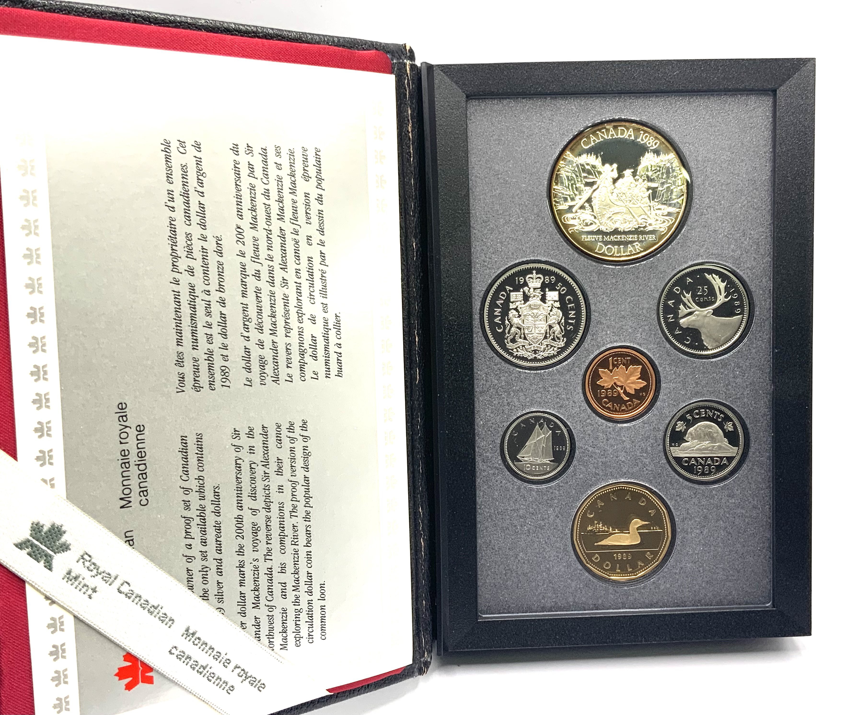 Canadian Royal mint year sets. 1989-1993.
