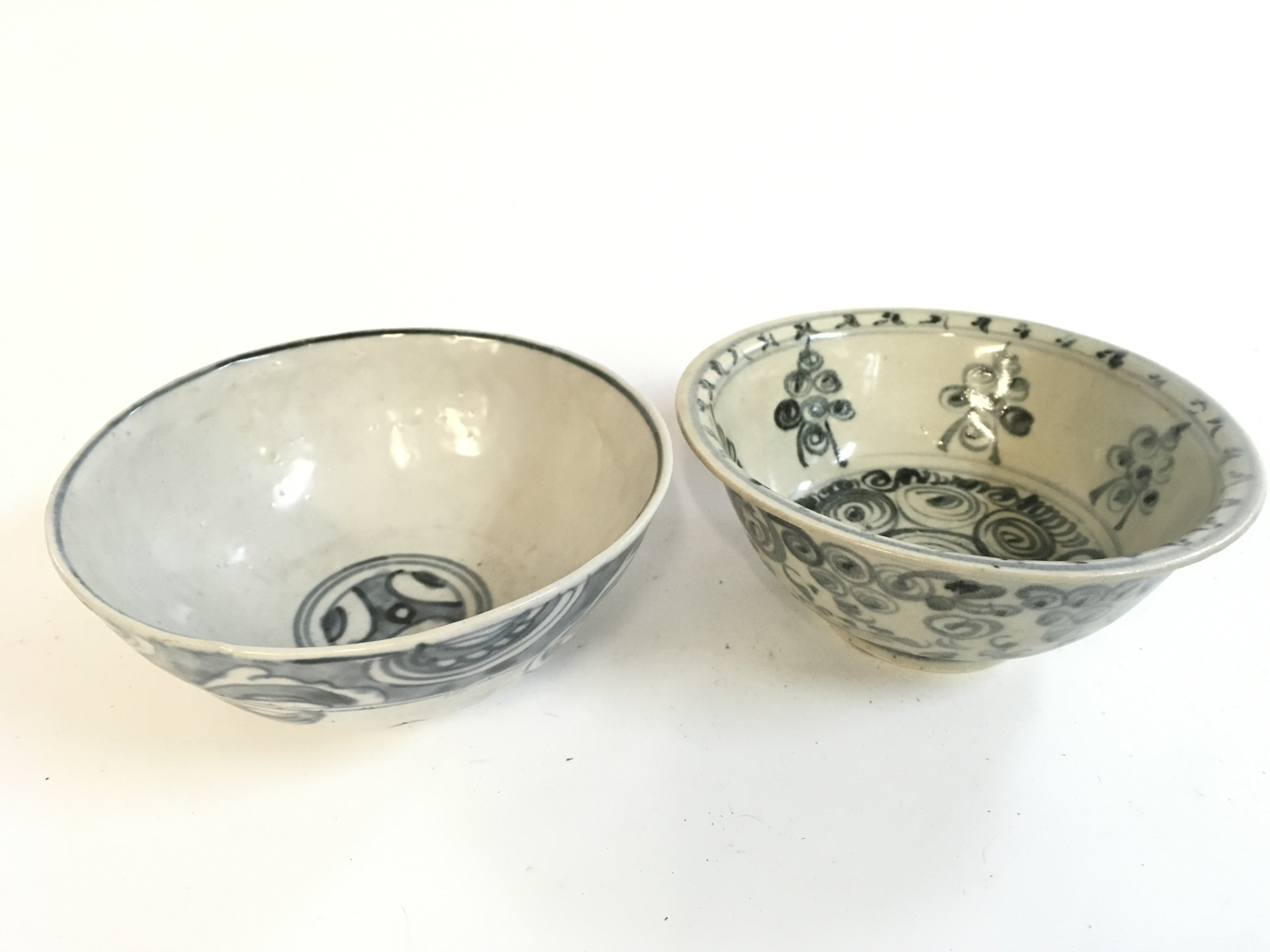 Two Chinese Ming period bowls .