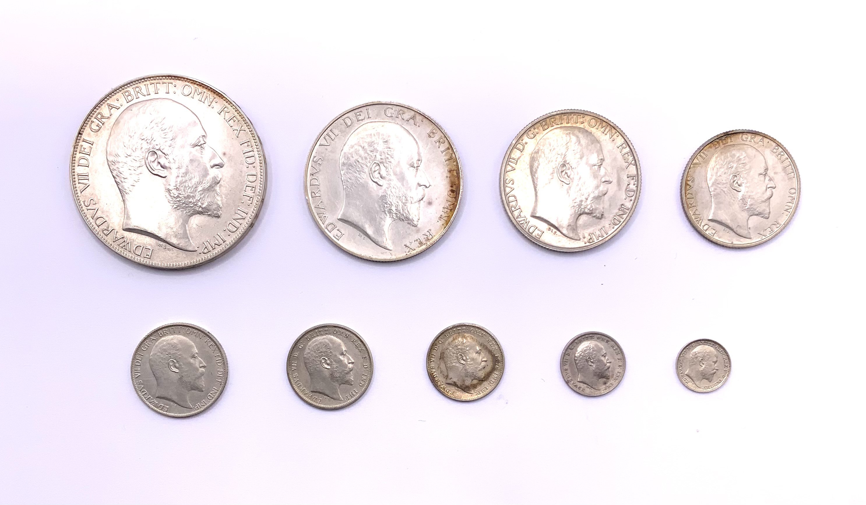 Great Britain, 1902 Matt proof Edward VII crown some light toning, 1902 Matt Proof Edward VII Half Crown.