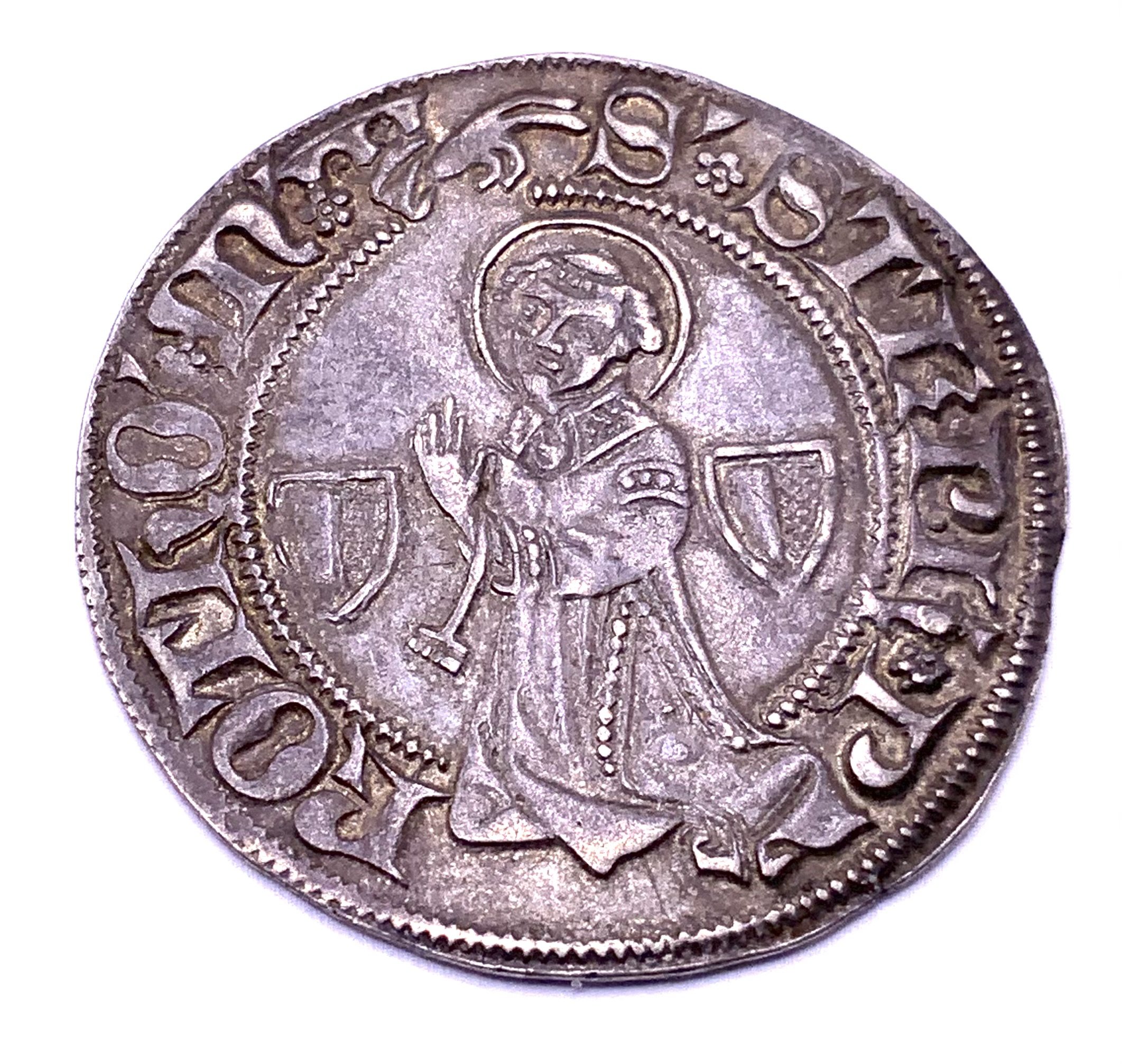 France, Provincial Metz (eveche), 14th-16th century (1350-1550), Silver 3G, Toned. GVF.