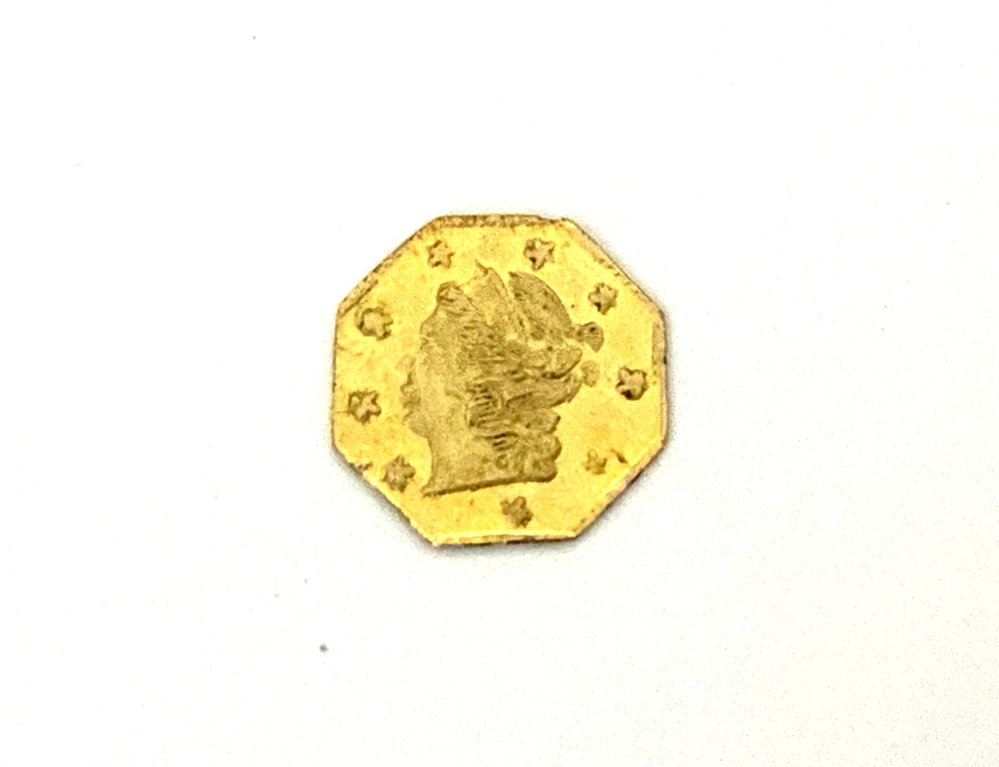 1871 Quarter Dollar, .900 Gold. (Fractional gold coin). (A)