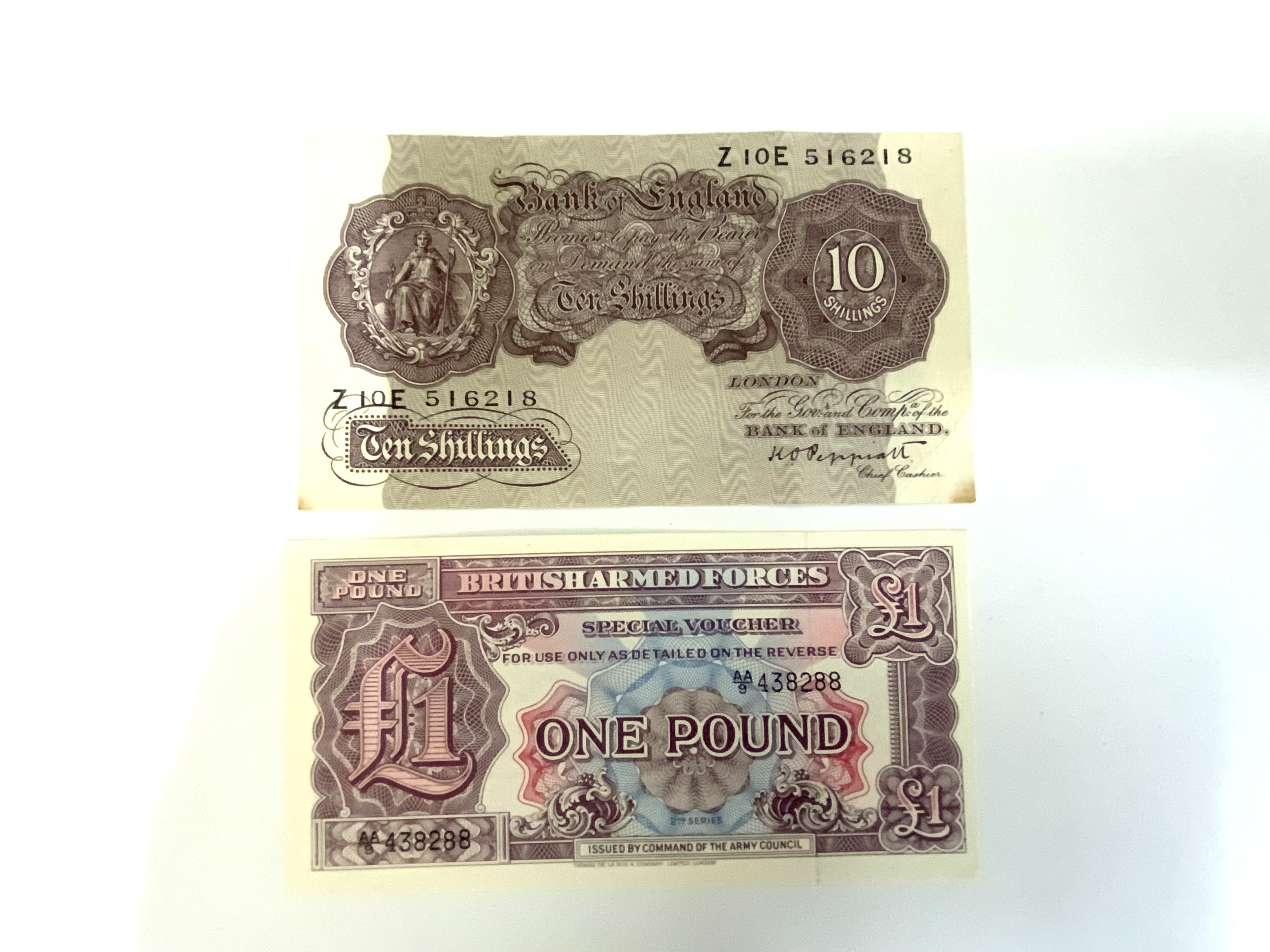 A Collection of British banknotes, Good uncirculated condition for each note. (A)