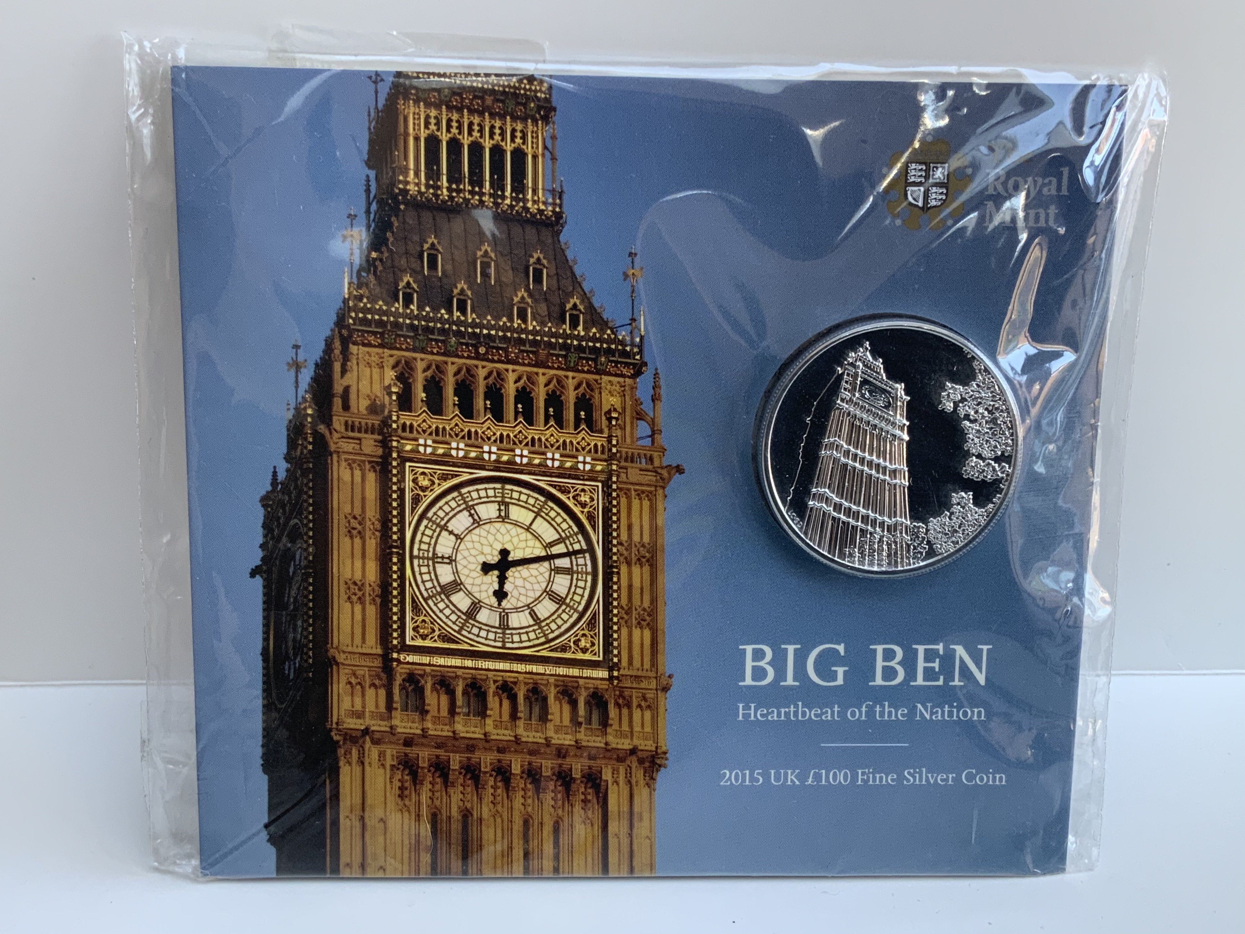 A Royal Mint Issue Big Ben 2015 UK &pound;100 coin. (A)
