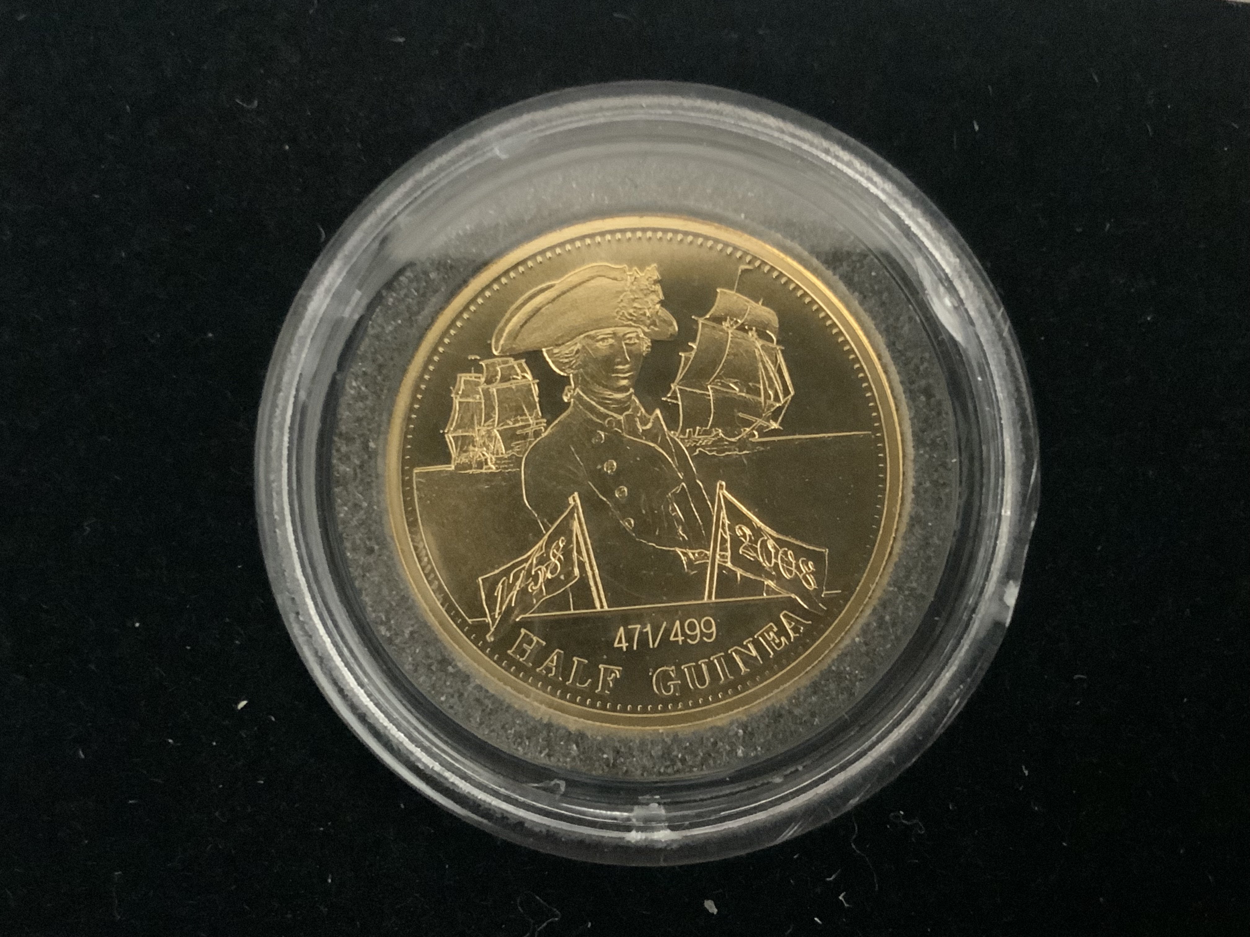 2009 Tristan Da Cunha uncirculated Trafalgar half Guinea, 22ct. 4.2g (A)