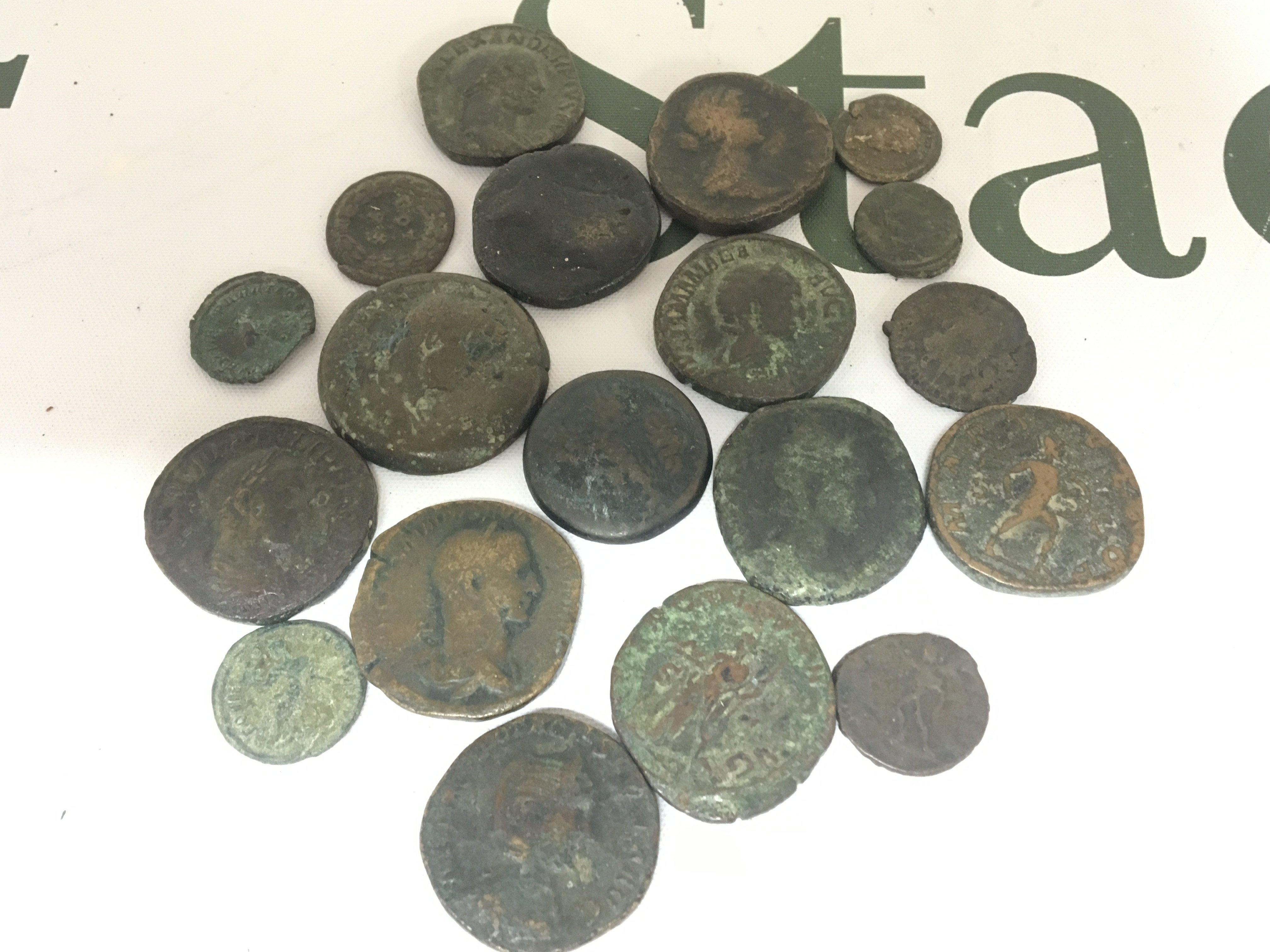 A Collection of Ancient Roman and other bronze coinage.