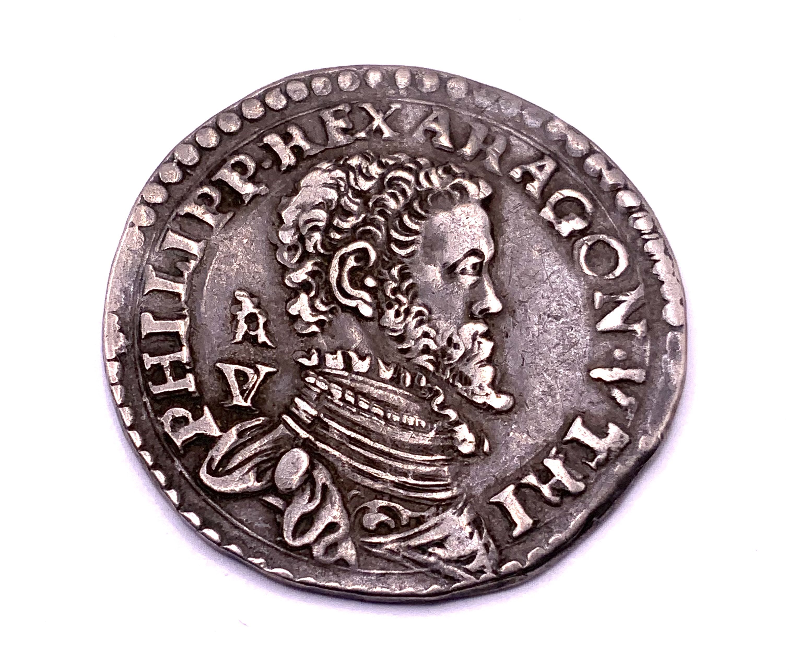 Spain, Regno Di Napoli, Fillipo II di Spagna (1556-1598), 5.81g.