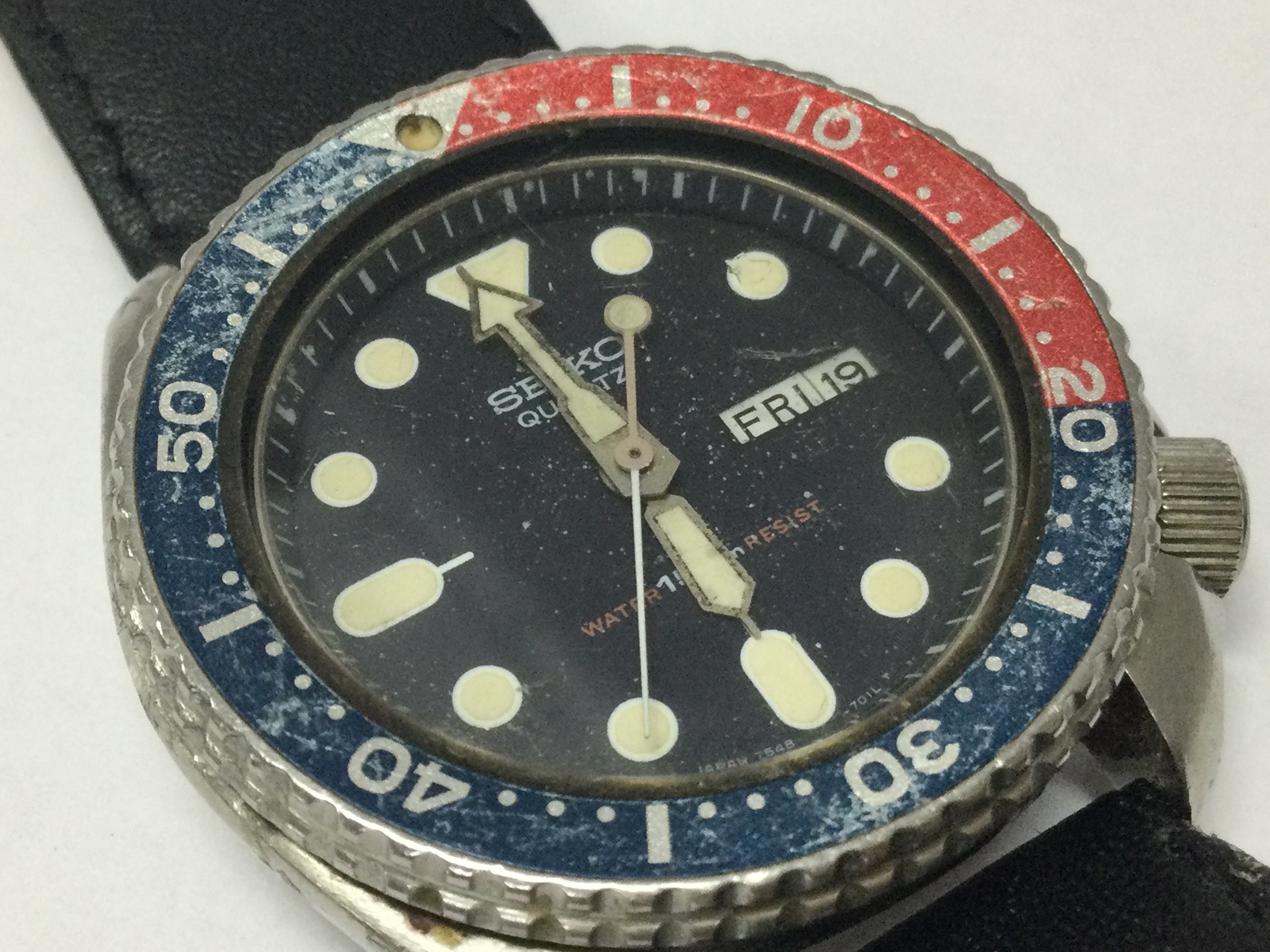 A gents Seiko Quartz Pepsi Dial wrist watch . Postage category A