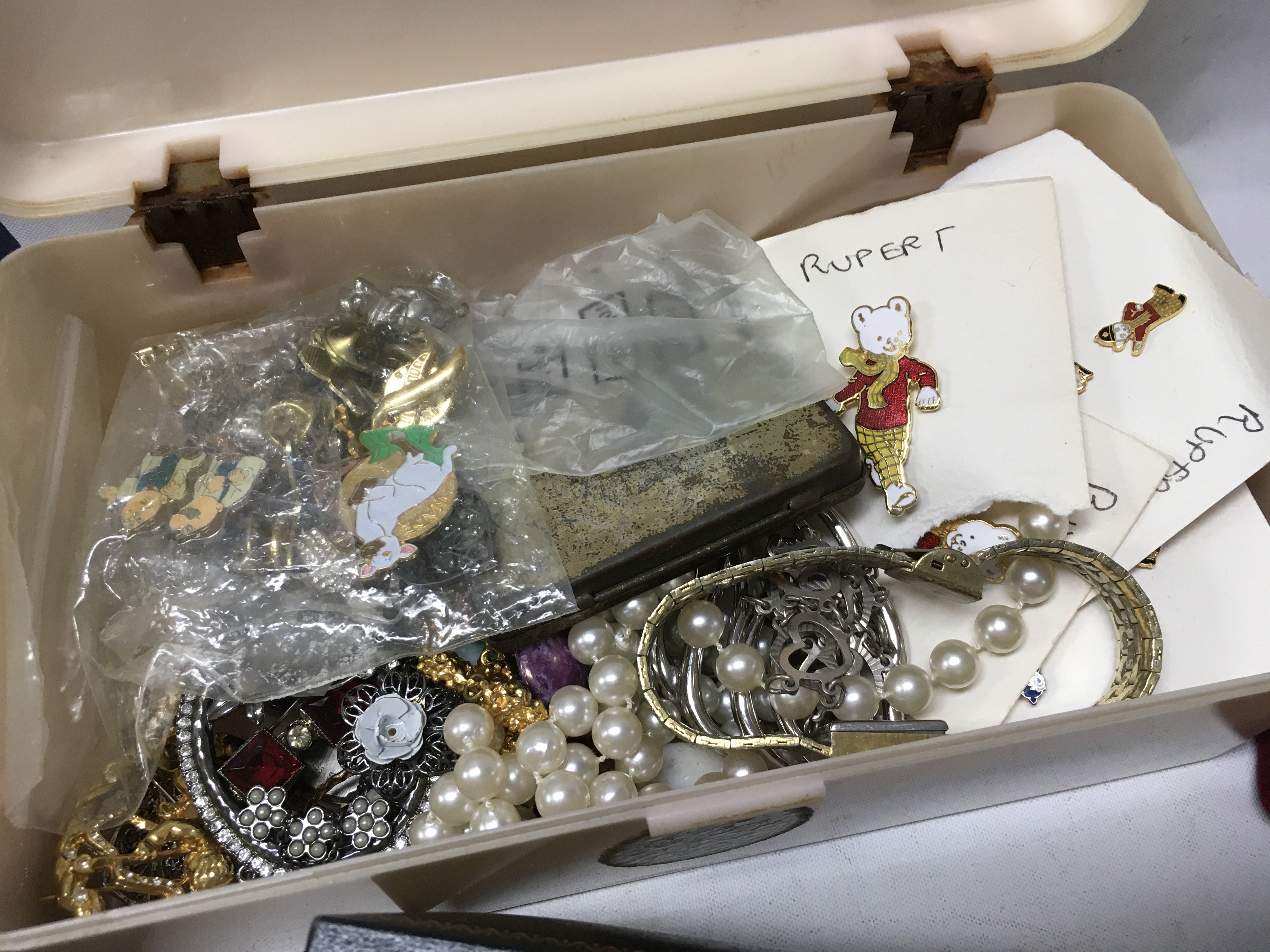 A mixed collection of costume Jewellery including silver Jewellery, boxed Swarovski necklace Etc