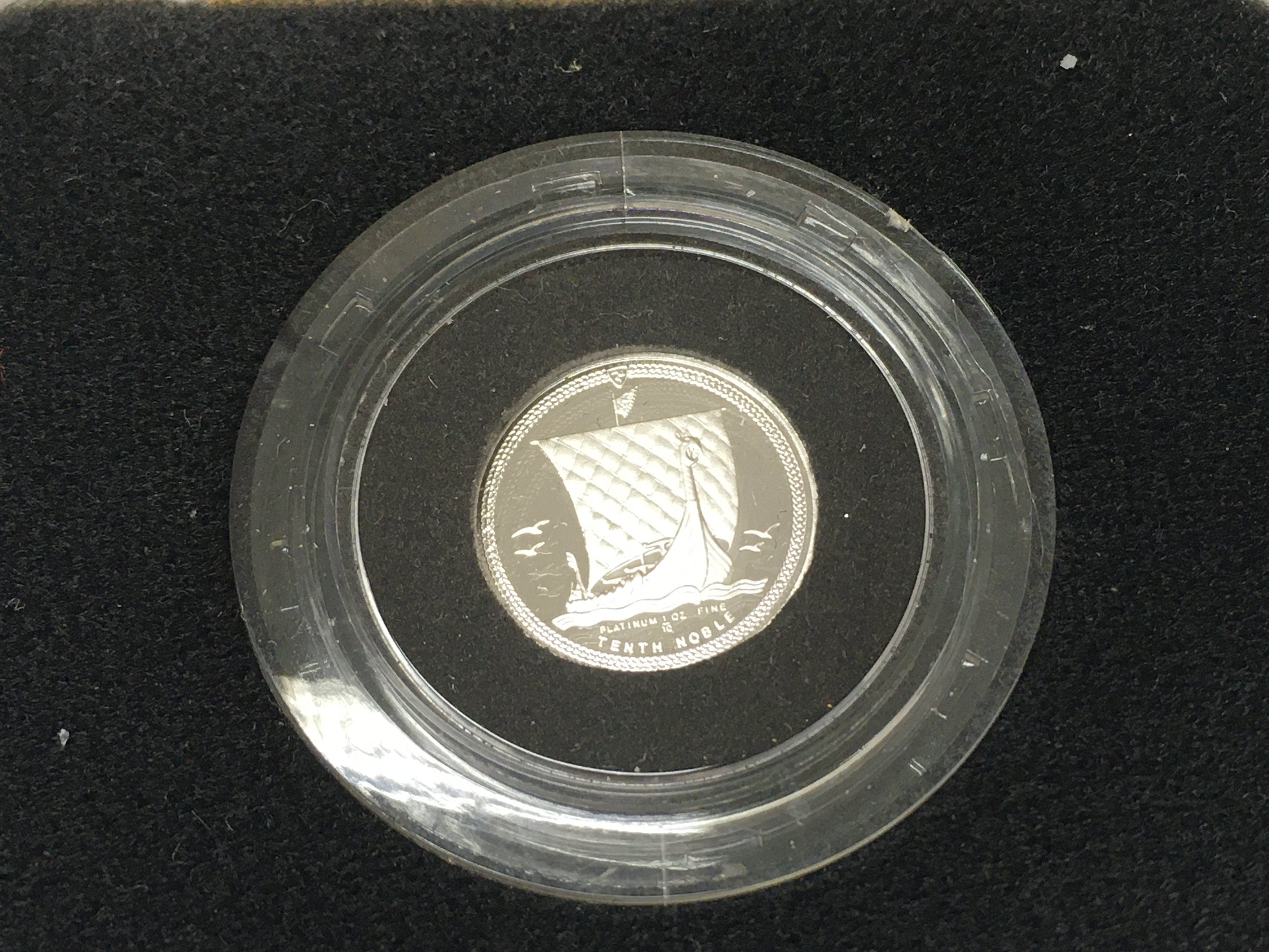 A platinum 1/10th oz coin.