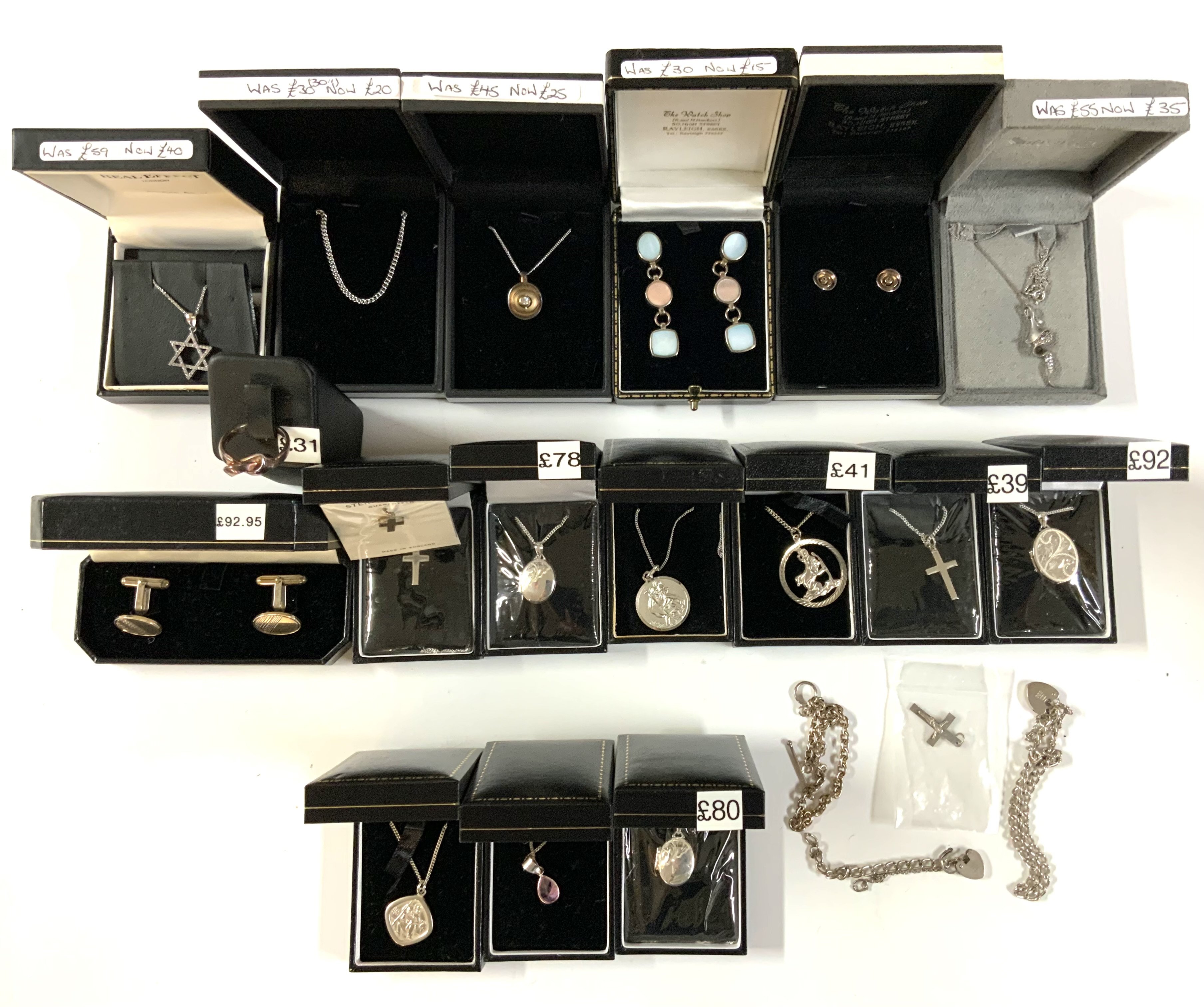 a good selection of sterling silver jewellery.