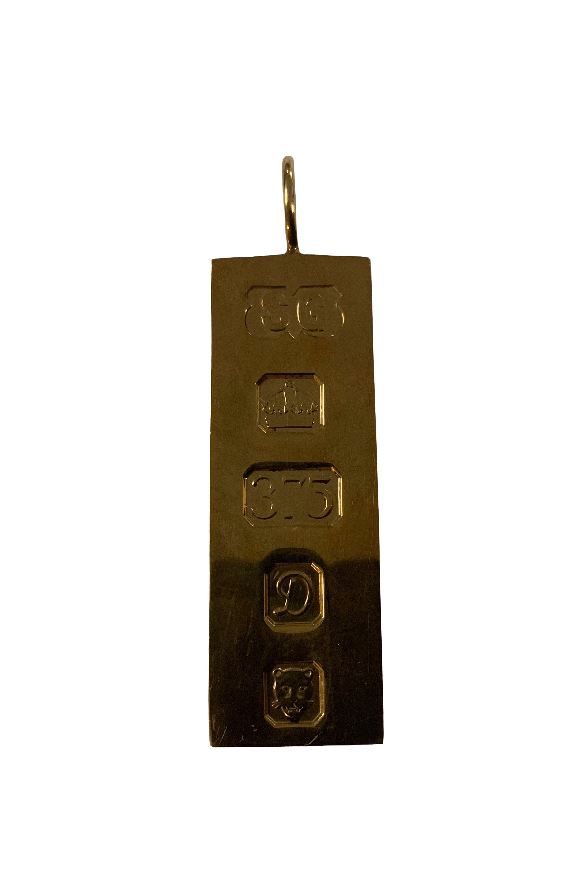 A Heavy 9ct gold ingot, 27.38g