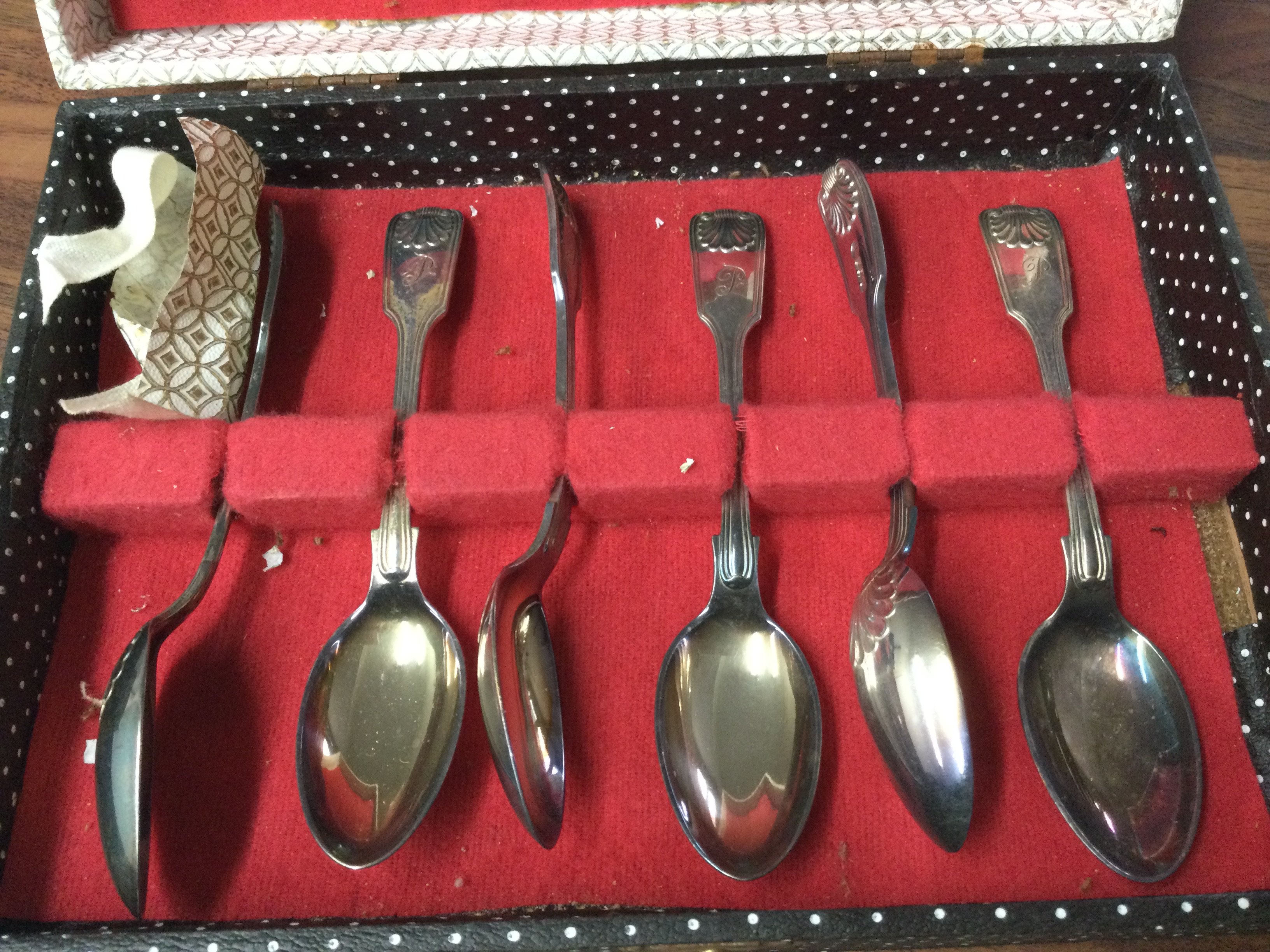 A set of six silver hallmarked spoons ,postage cat B