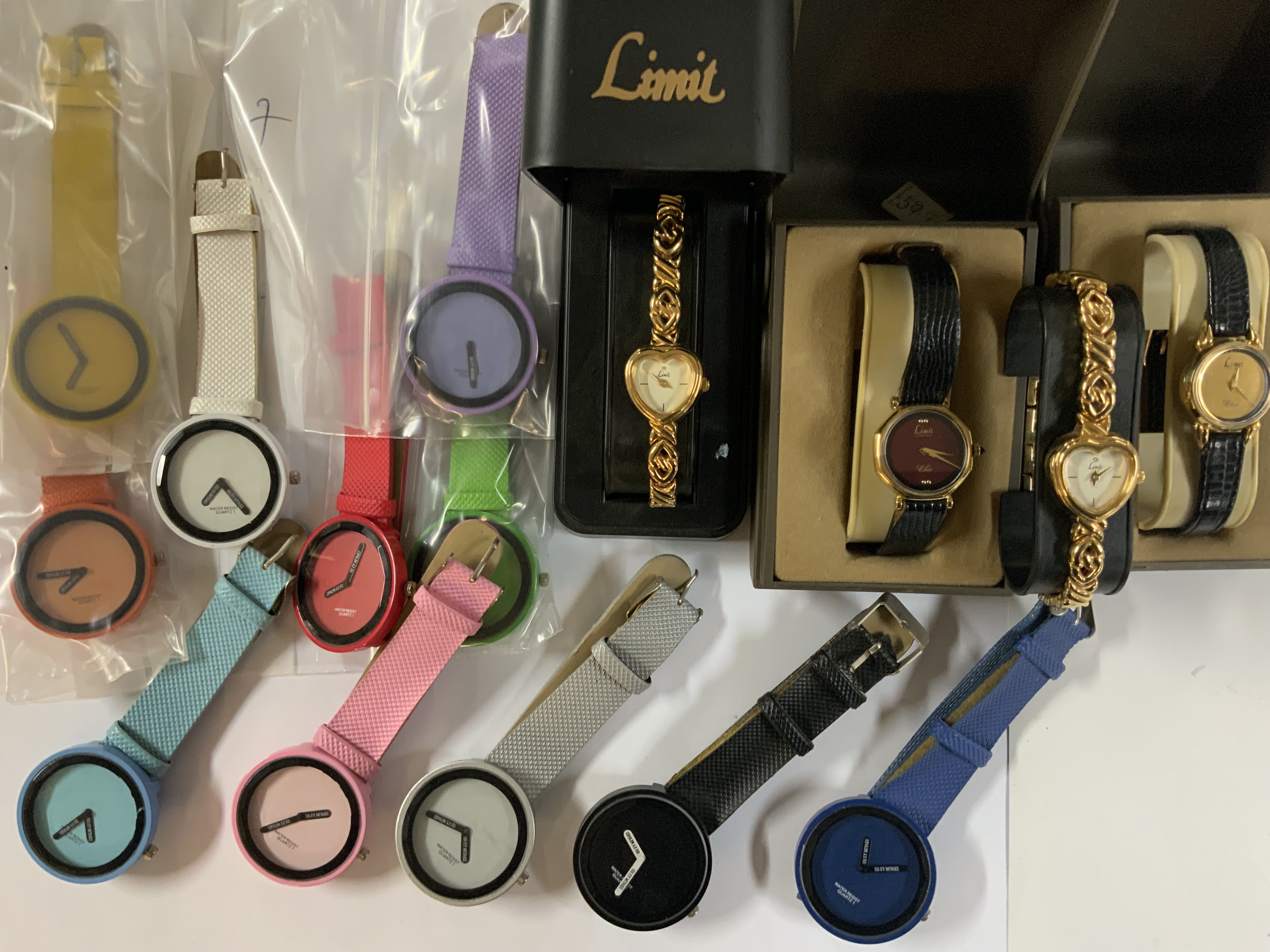 A collection of modern fashion watches.