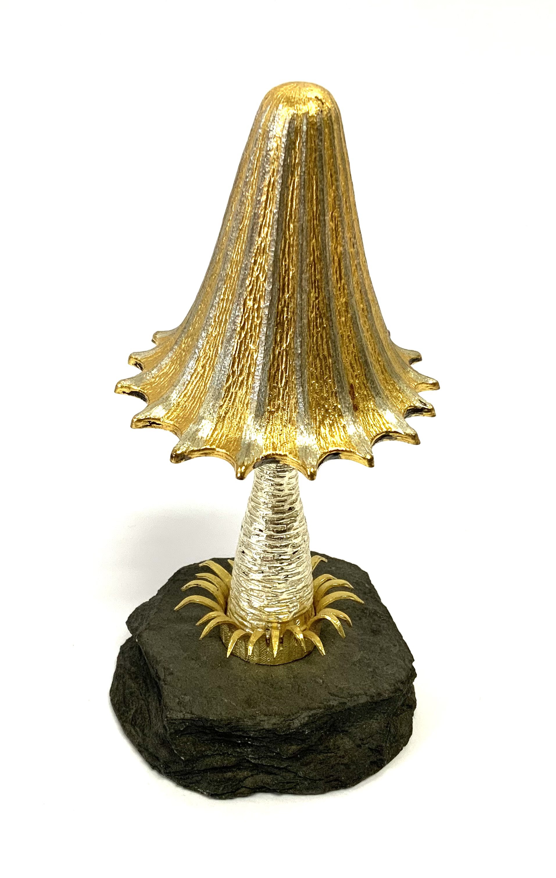 CHRISTOPHER NIGEL LAWRENCE : A silver and silver-gilt novelty surprise Christmas mushroom, London 1982, limited edition numbered 4 of 250,
