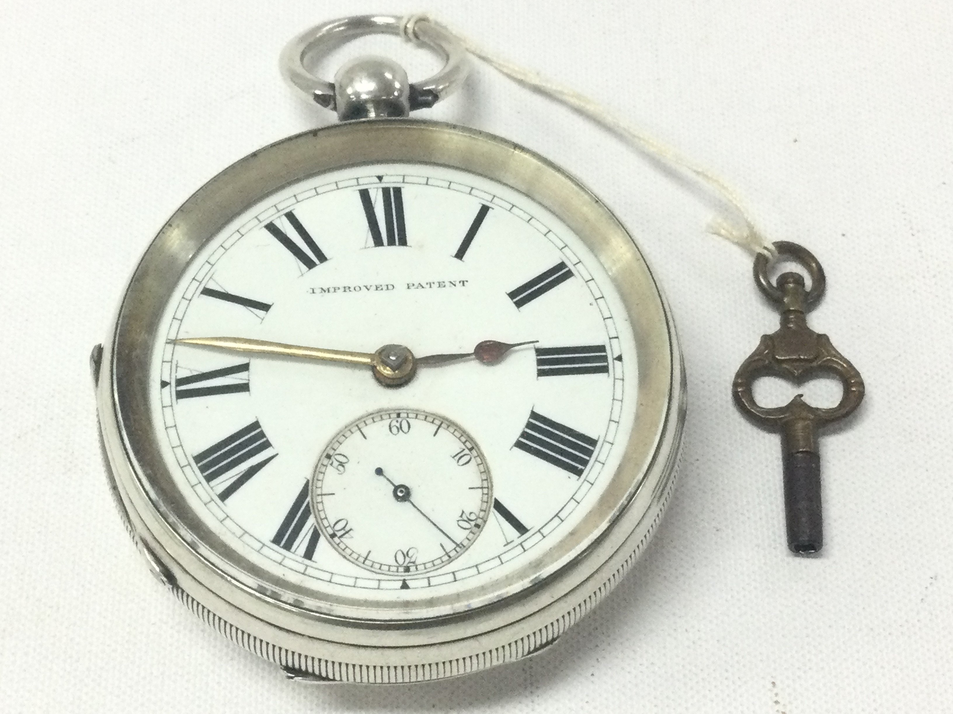 A gents oversized silver cased pocket watch