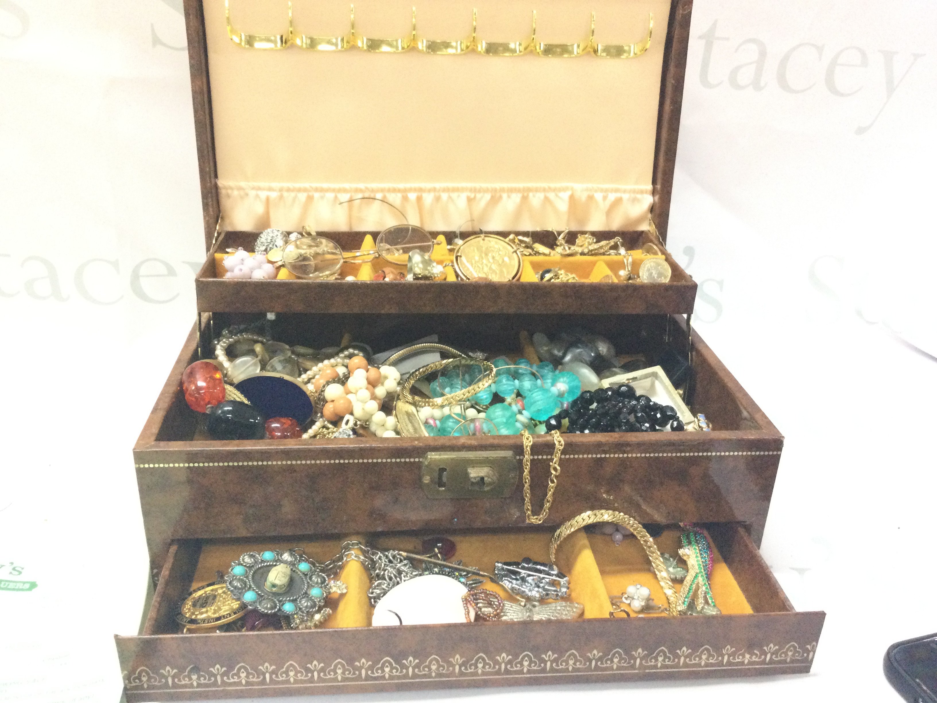 A box of costume jewellery