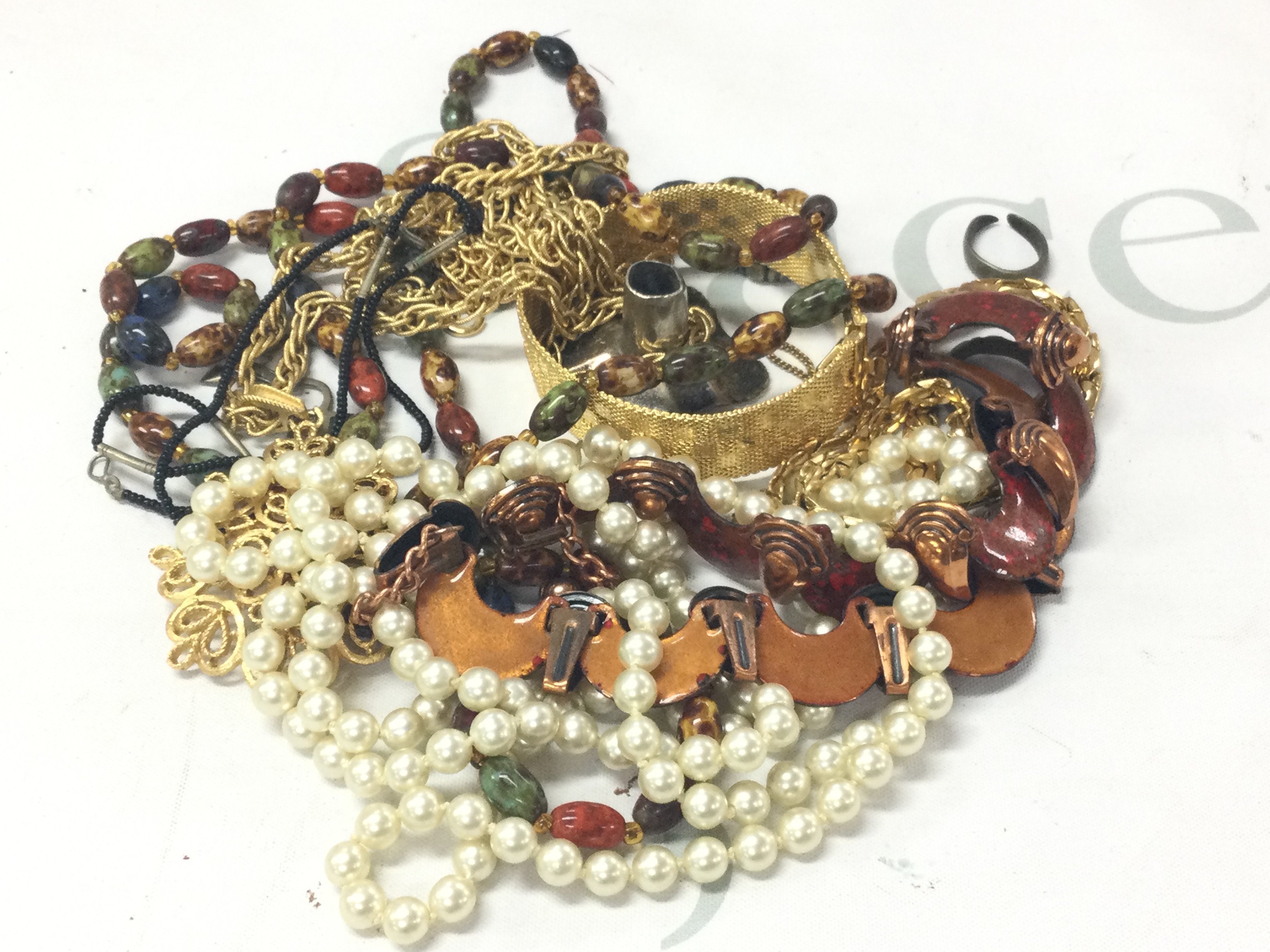 A box of costume jewellery