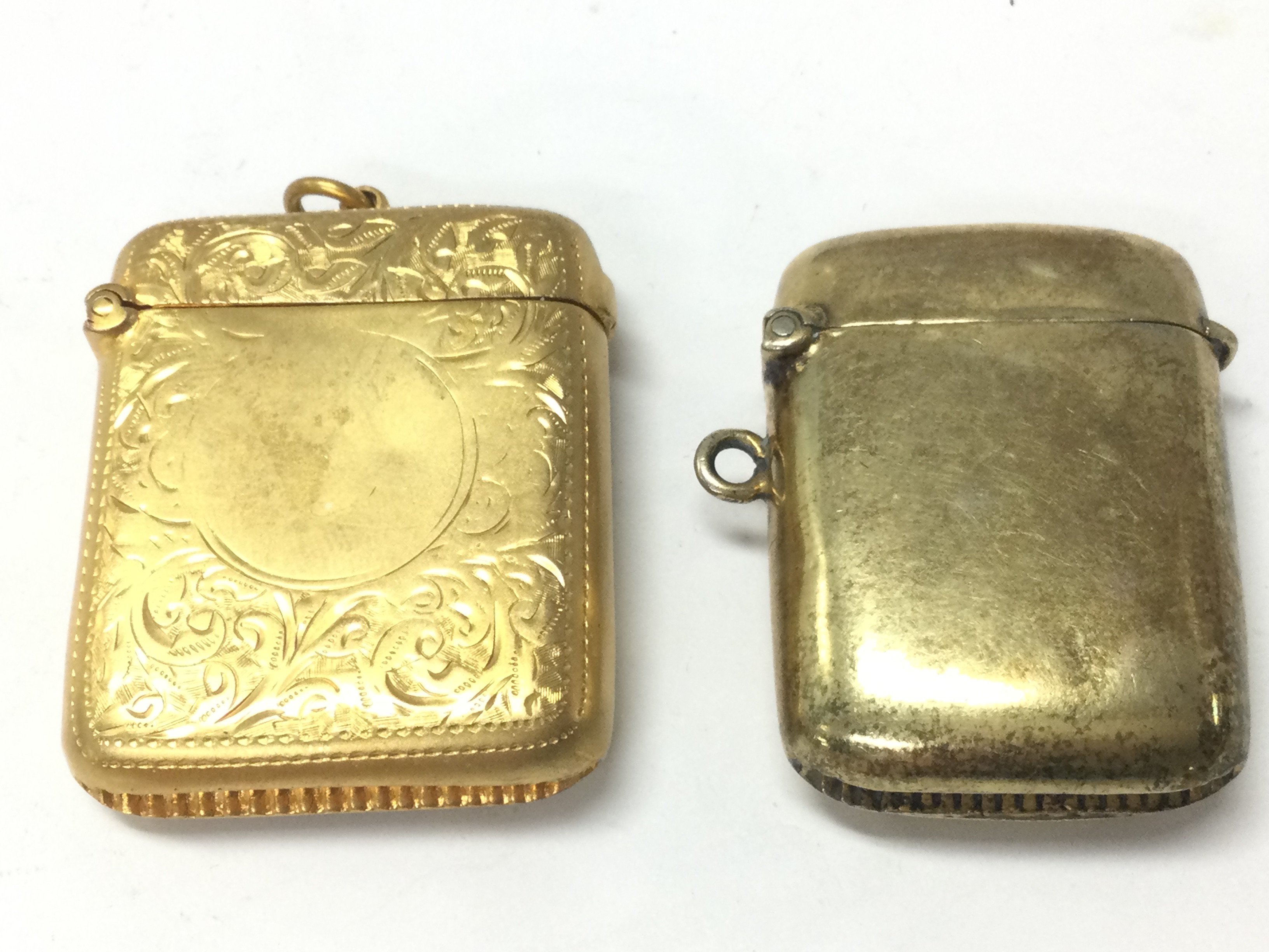 Silver gilt Vesta Cases. Postage category A