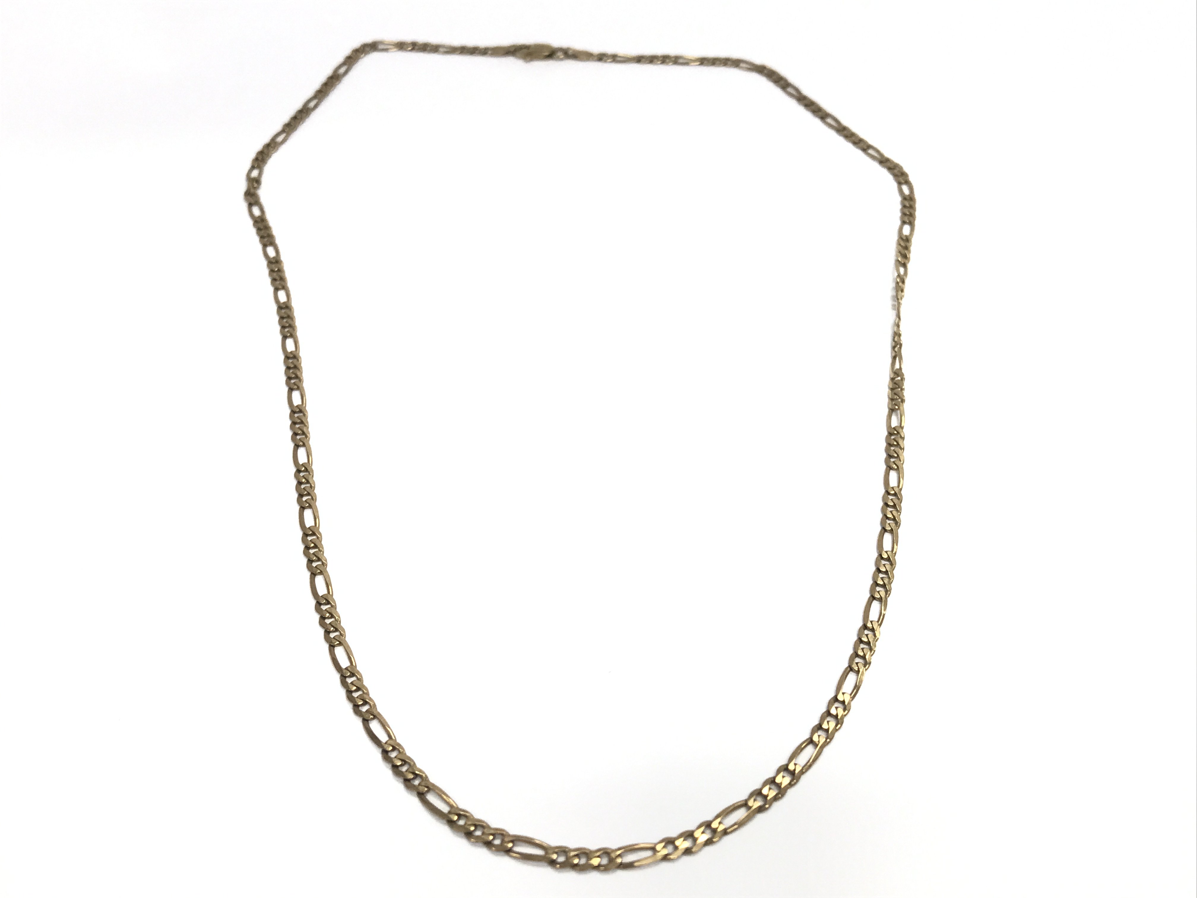 A 9ct gold chain. 6.75g and 51cm long. Postage A