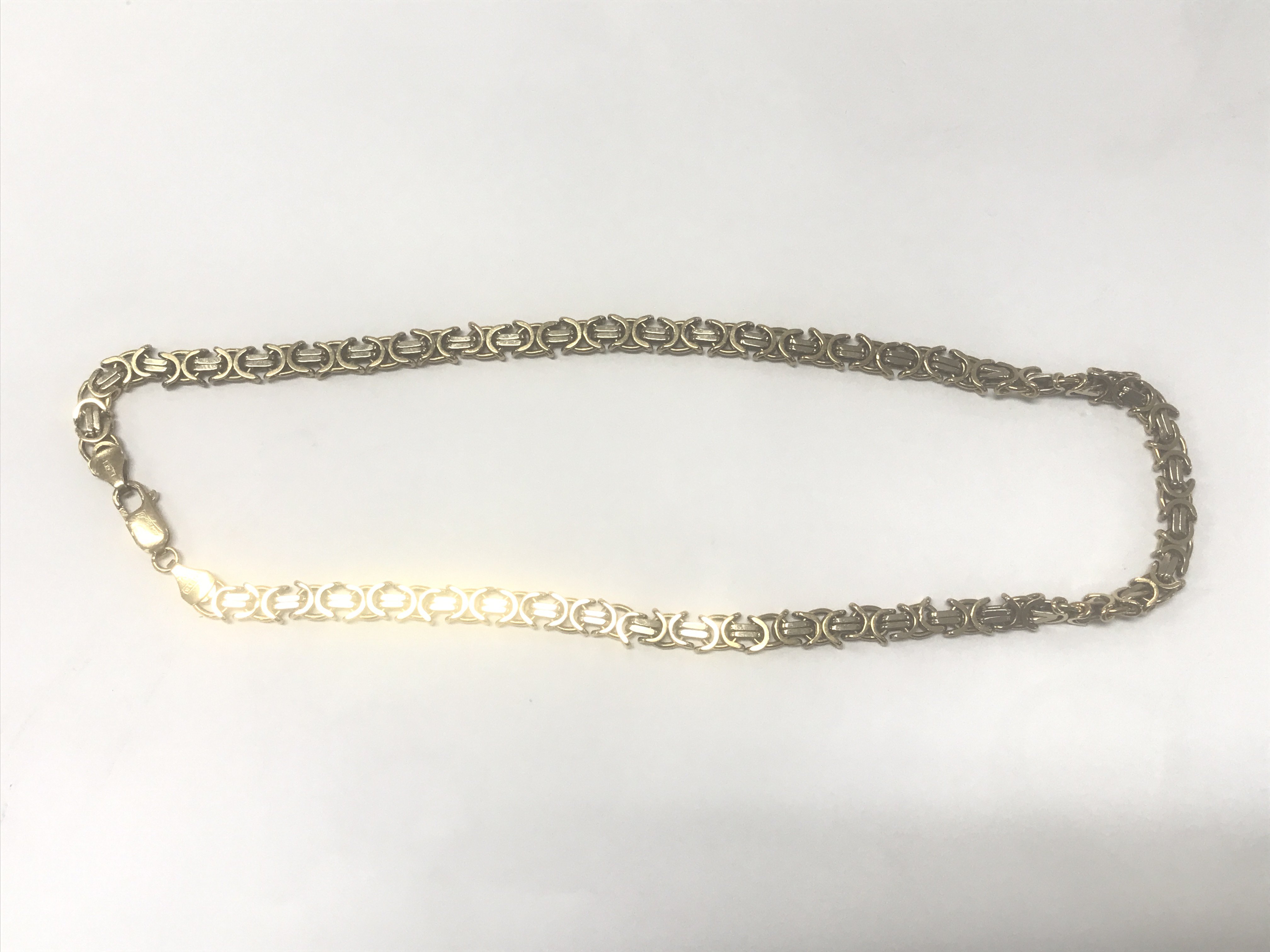 18ct gold Byzantine chain