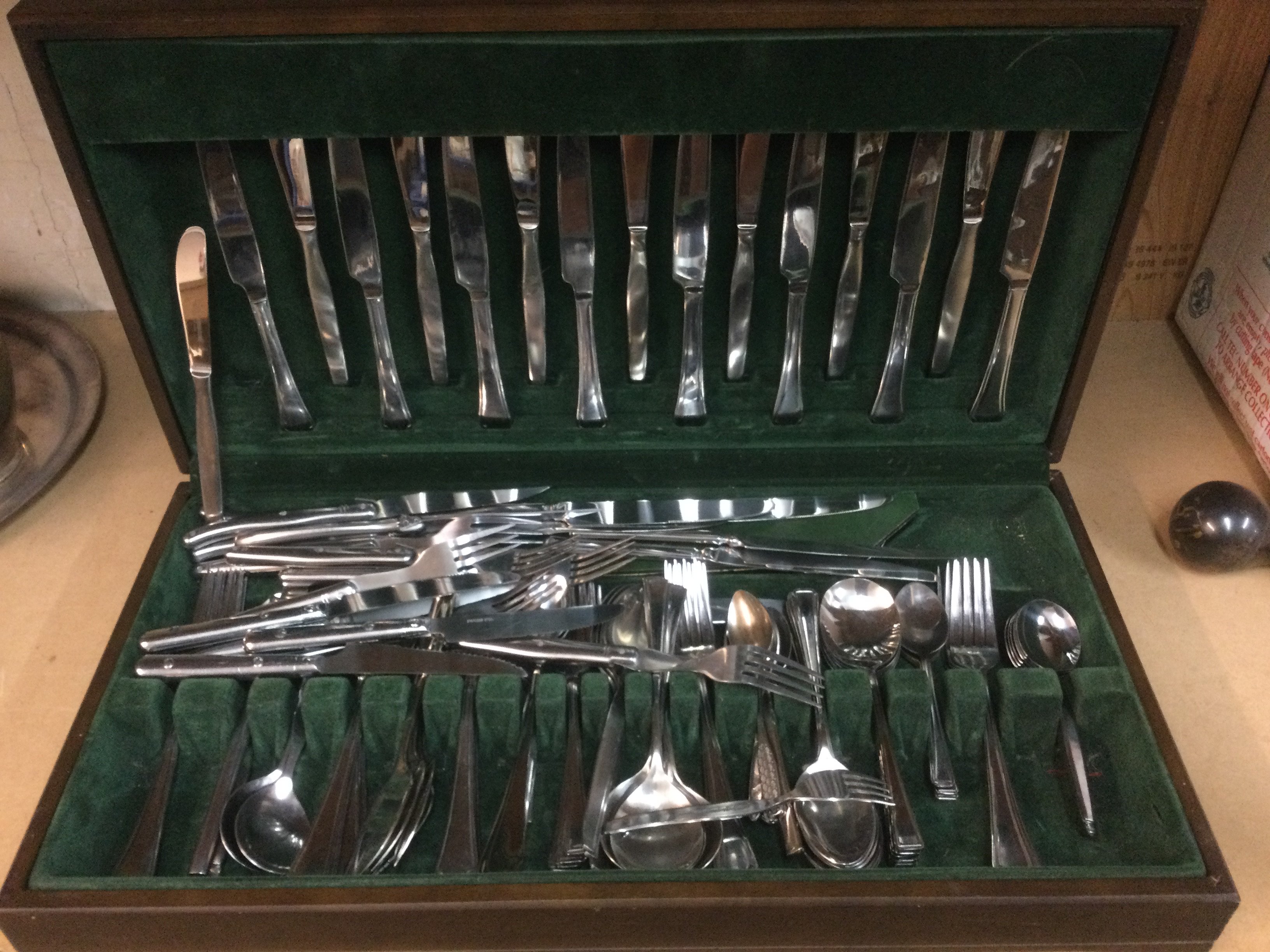 Three boxes of mixed cutlery. Shipping category D.