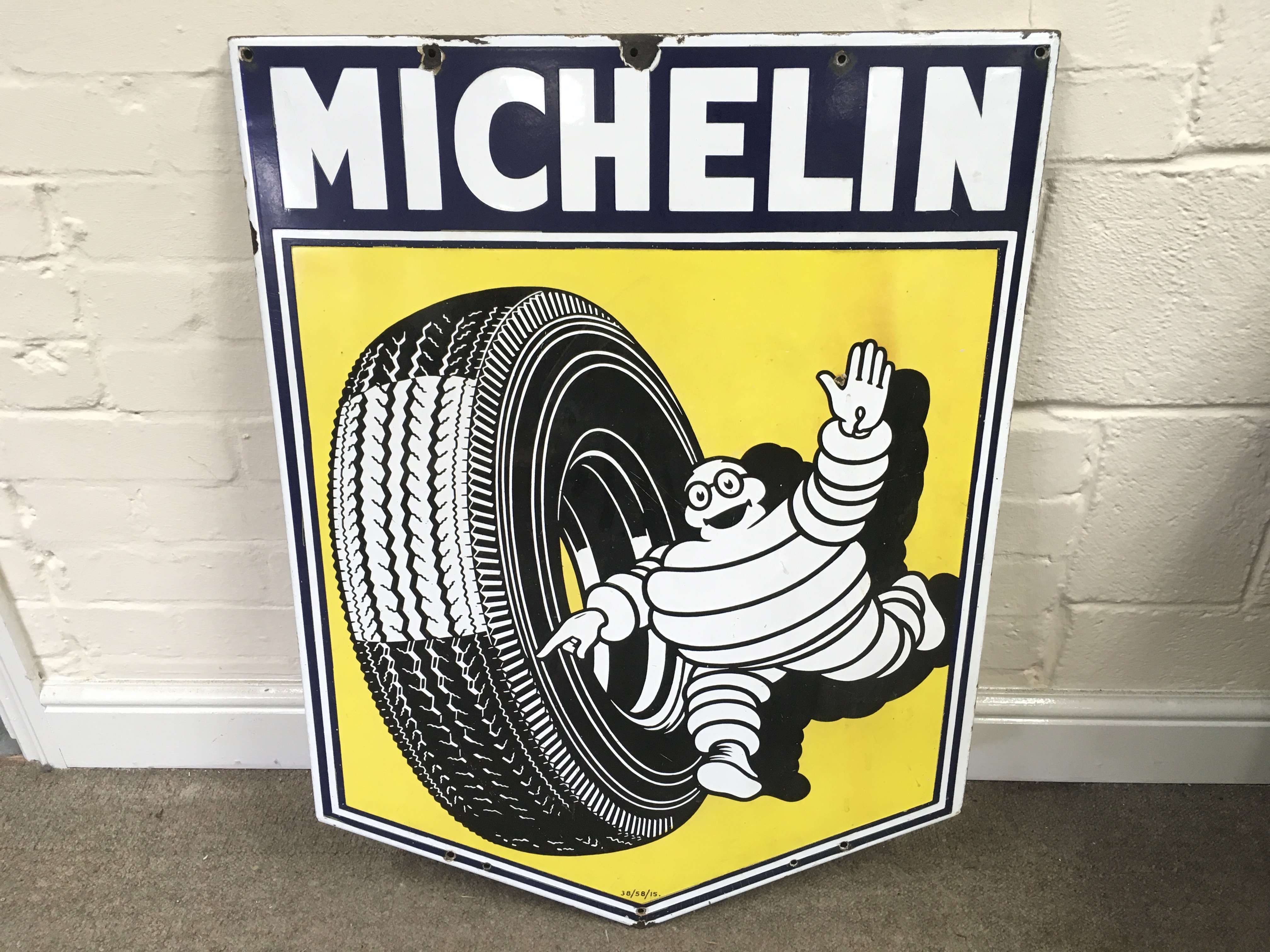 Large Michelin Running Man Sign 24 x 32 inches approximately