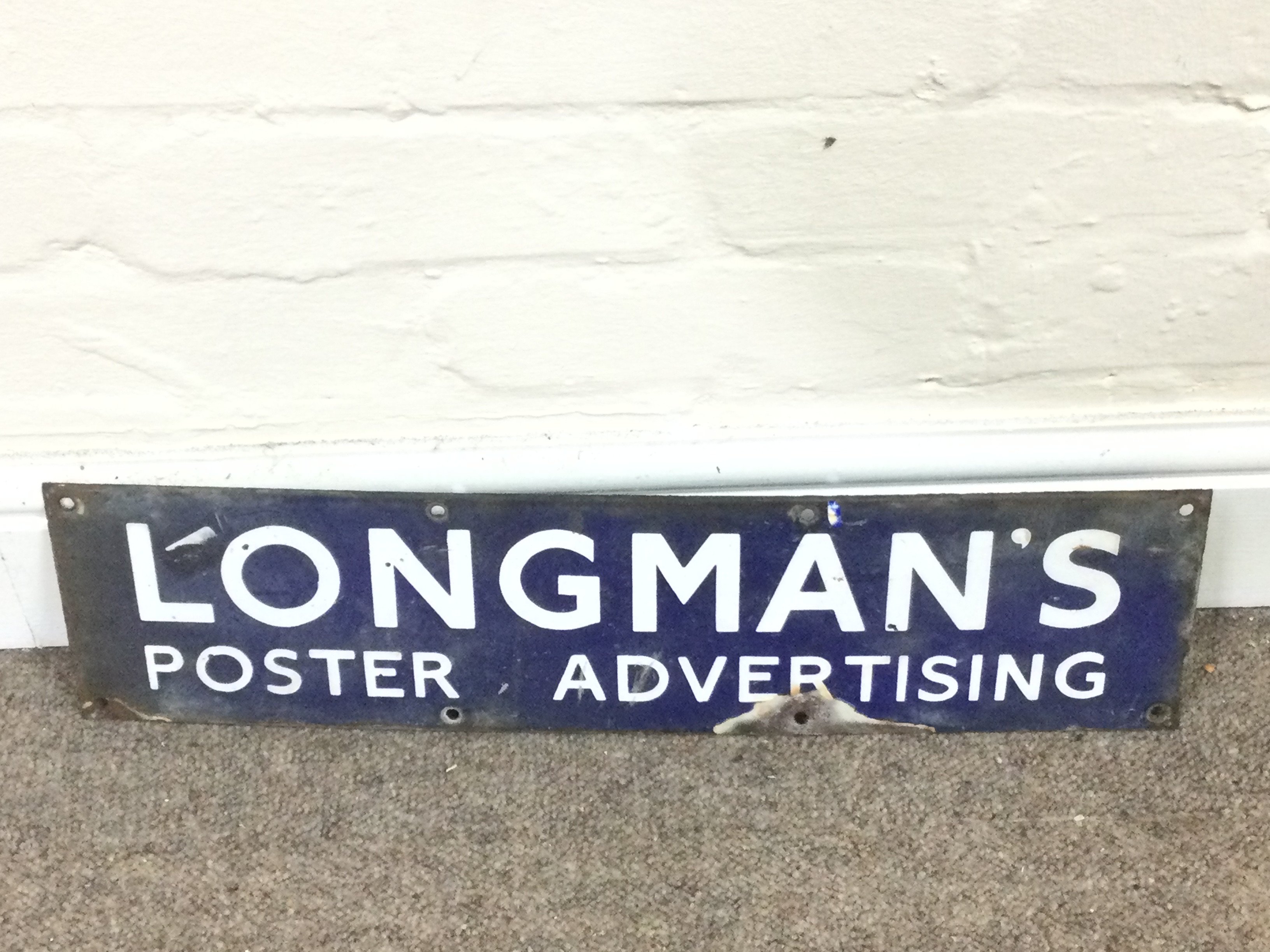Longmans poster advertising sign 20 x 5 inches approximately