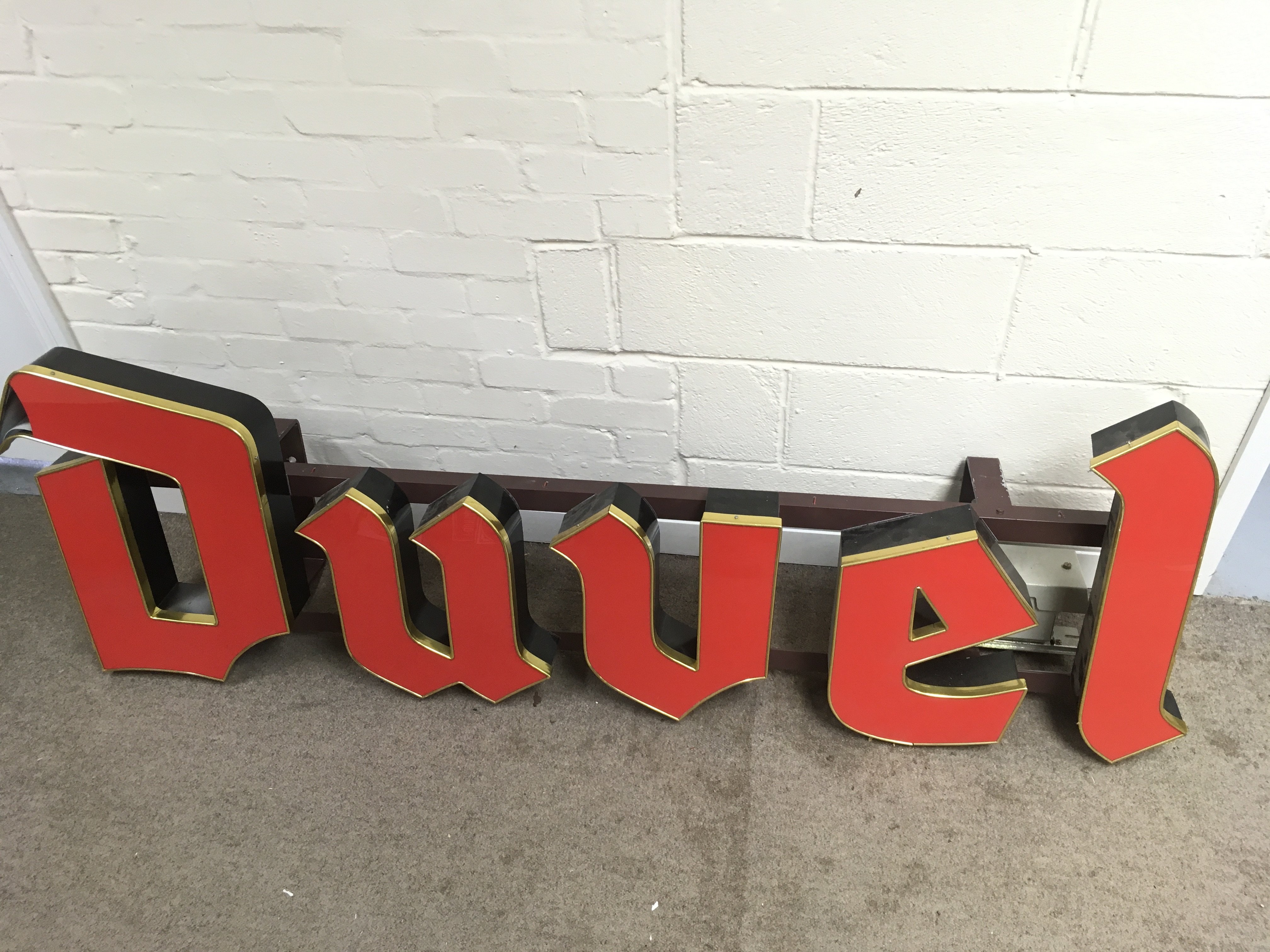 Duvel illuminated advertising sign 72 x 24 inches approximately