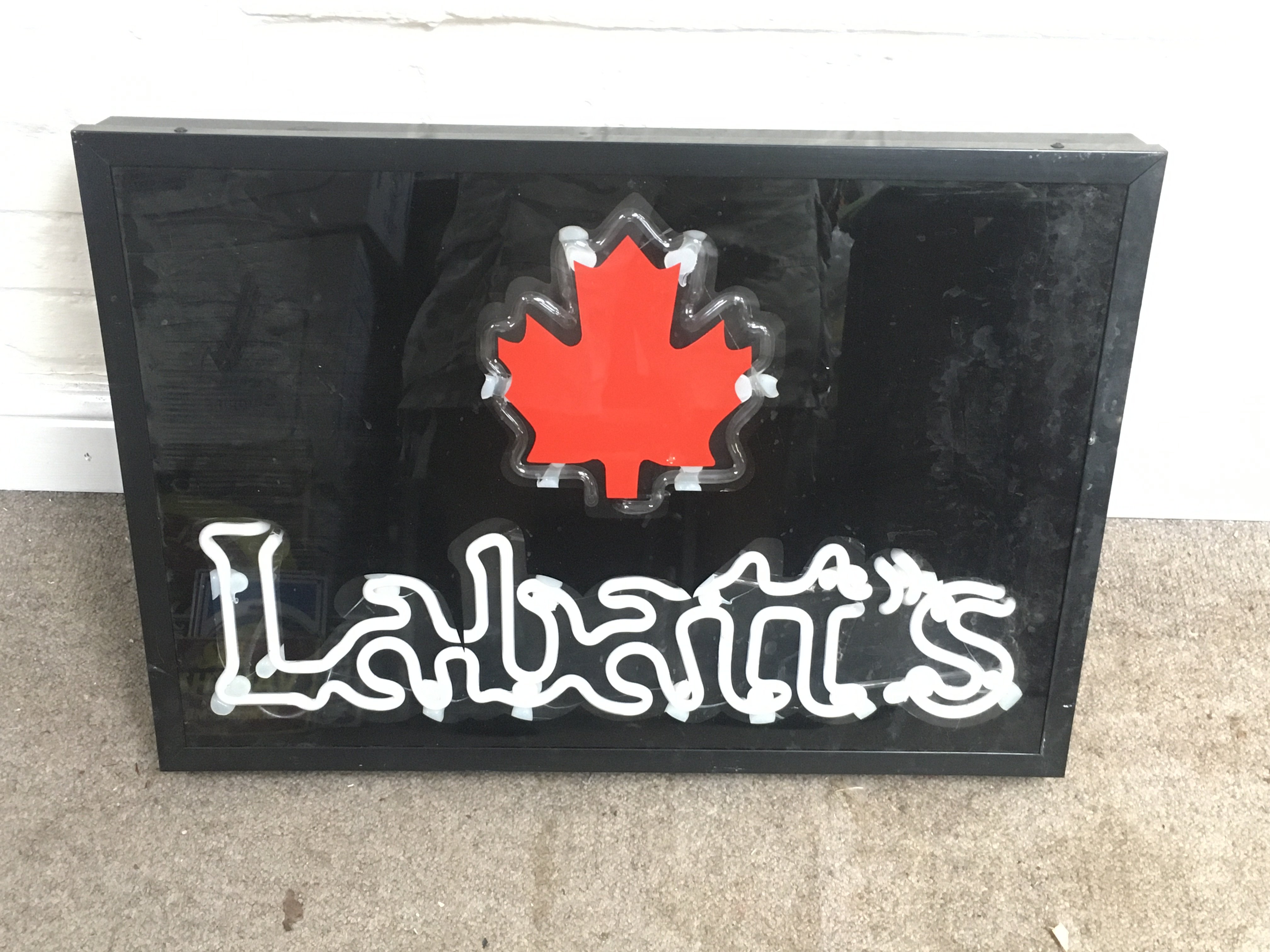 Labatt Blue Beer Neon Sign. 26 x 19 approximately