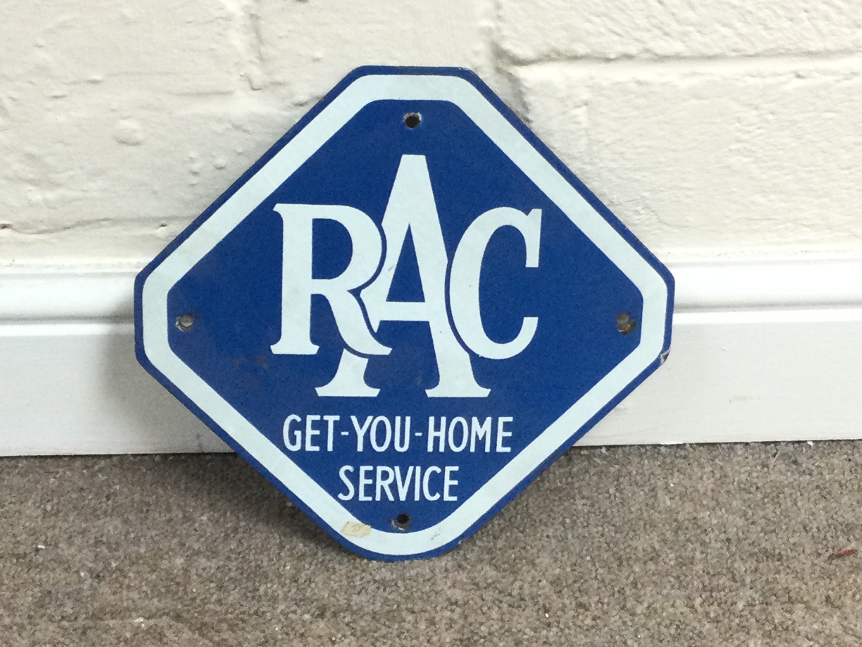 RAC Enamel Plaque 10 x 10 inches approximately