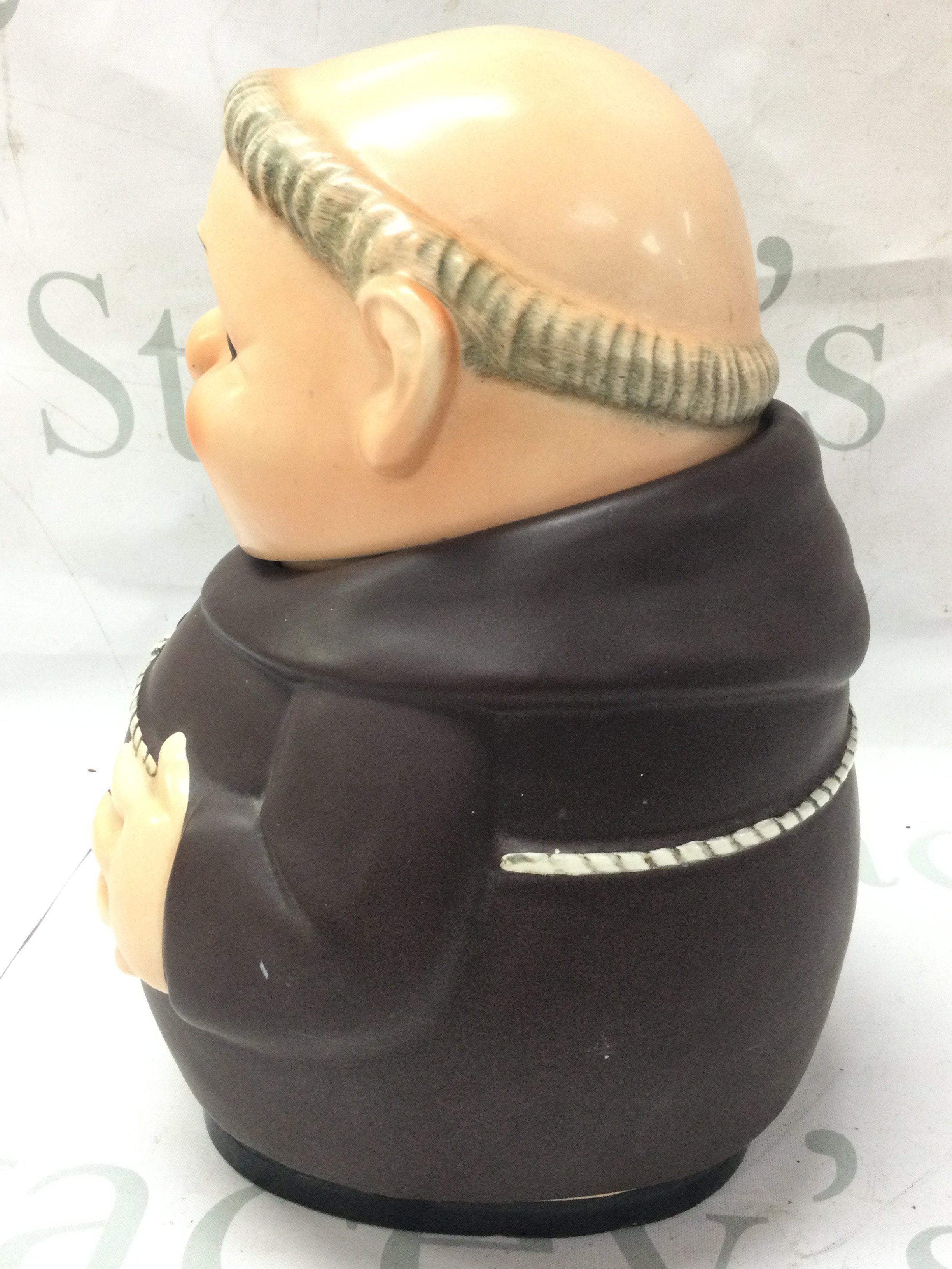 Gobbles monk biscuit barrel .24cm tall. This lot cannot be posted. NO RESERVE