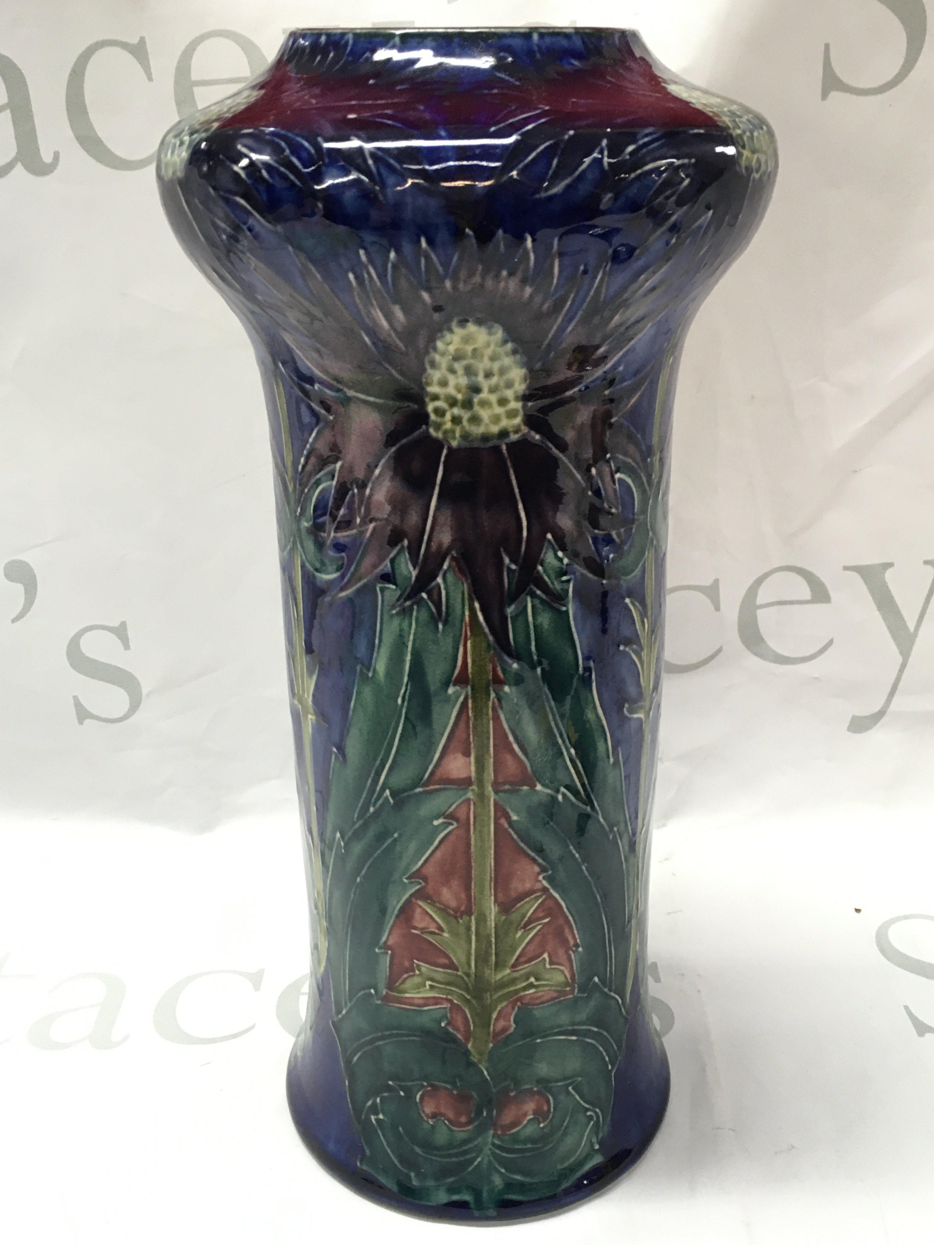 A Morrisware art vase signed base, 30cm tall. this lot cannot be posted