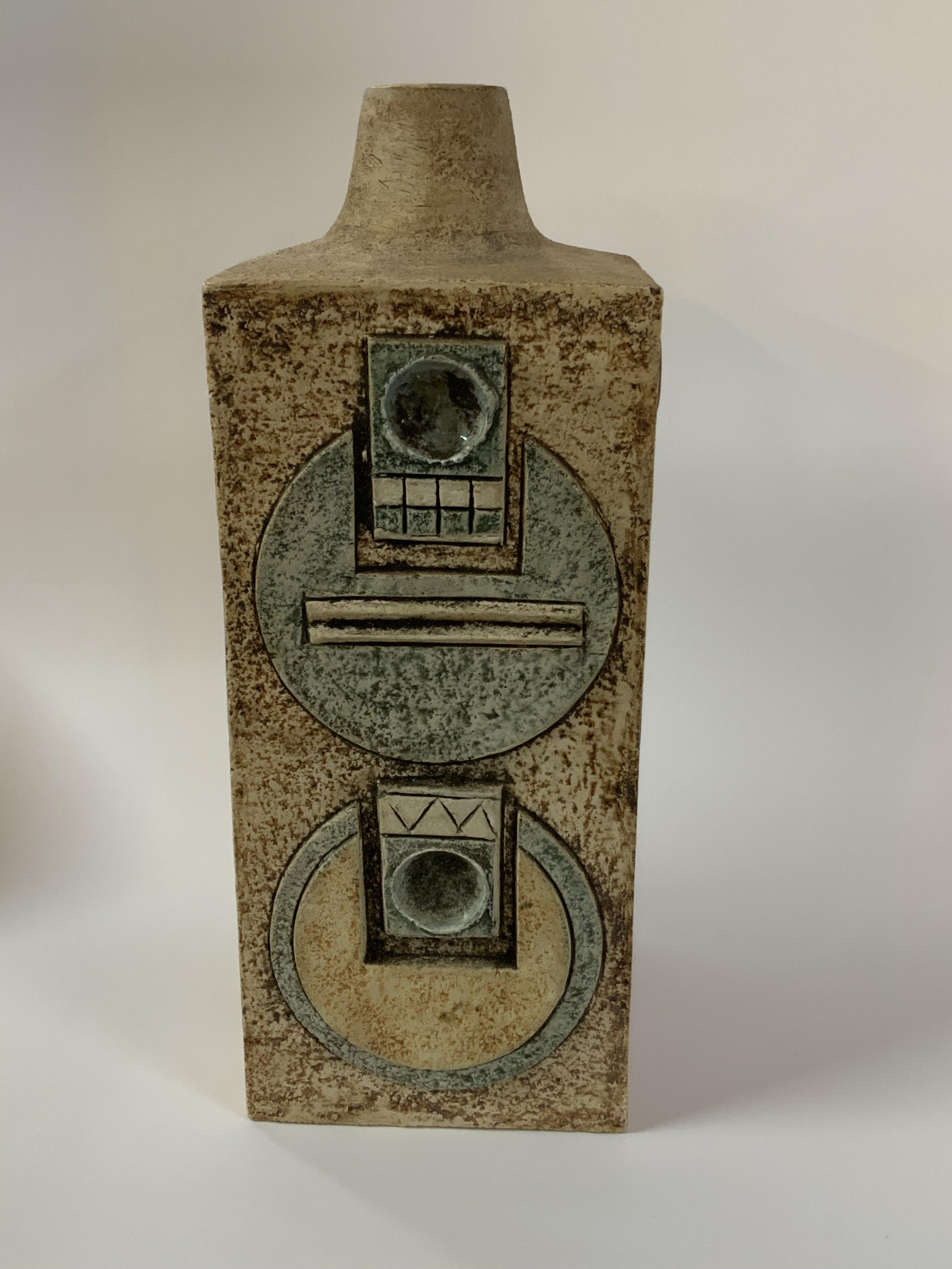 A Troika lamp base with artist monogramme for Annette Walters. Height 32cm.