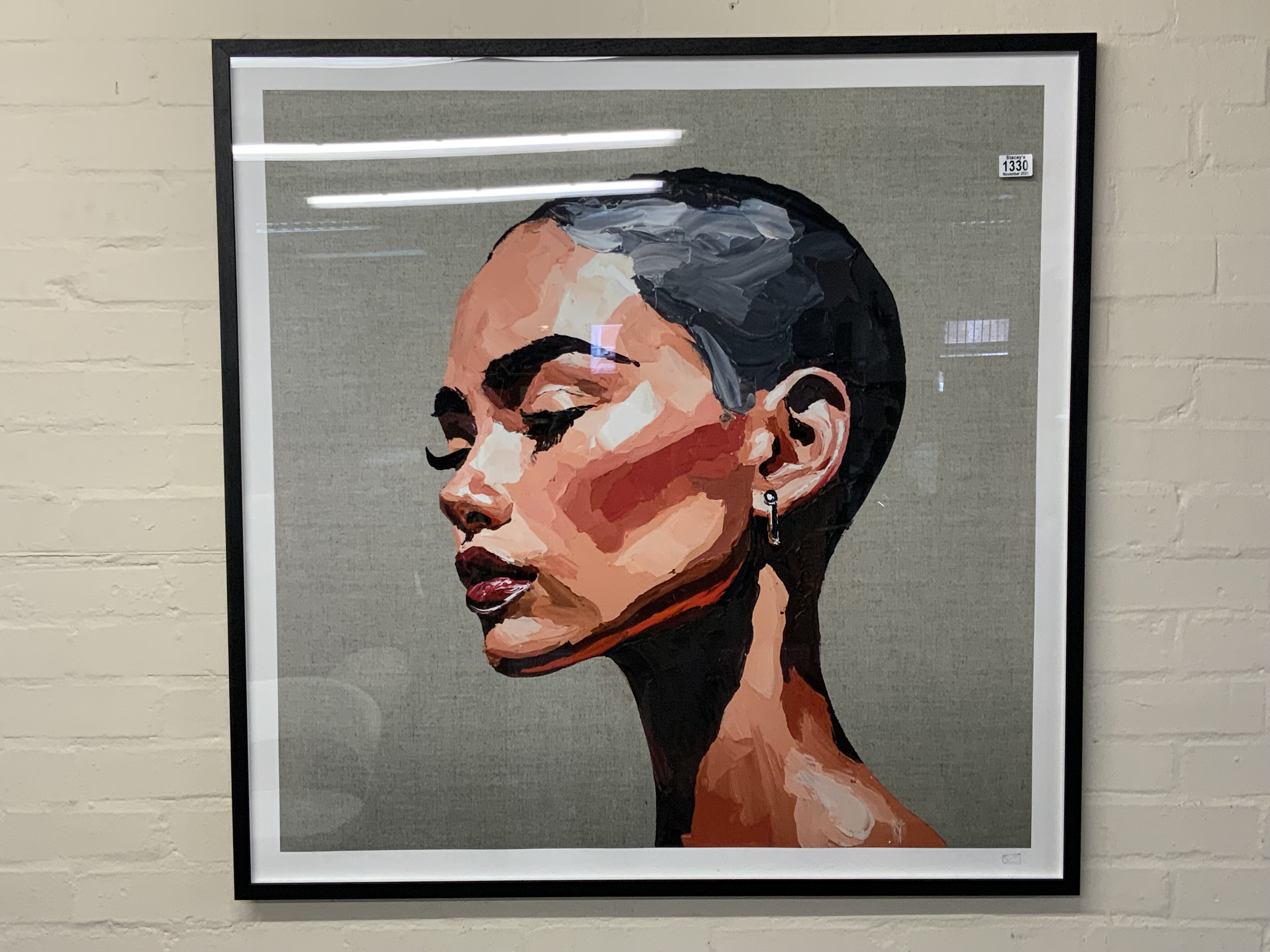 Solace by Zara Muse Being sold on behalf of Havens Hospice, all proceeds from the sale of this lot will be donated to Havens Hospices. A framed embellished print, pallet knife painted on linen, 100cm x100cm. Local hospice charity, Havens Hospices, were recently delighted to receive a beautiful piece of artwork from talented and celebrated local artist Zara Muse. Zara, who lives in Essex, is a dedicated supporter of Havens Hospices care and generously donated her stunning portrait Solace to help raise awareness and much-needed funds for Little Havens - Havens Hospices children&#2013266057&#2013266048&#2013266073s hospice located in Thundersley. Zara Muse, the creative persona of Alexandra Johnson, is a contemporary artist known for her vibrant, textured works created using a palette knife and spatula. Zara's art revolves around themes of nature, emotions, and human connection. She skilfully employs a rich colour palette, expressing the female beauty using contrasting shades to evoke deep emotions in her viewers. Artistic talent runs in Zara's family, as she is related to a prominent street artist. She nurtured her creativity during summer vacations, but her journey to becoming a respected figure in both art and finance faced challenges. Despite a successful finance career, her true passion has always been art. While working as a trader in London, she became captivated by the graffiti art movement, which inspired her own artistic journey. Zara Muse has rapidly gained recognition in the contemporary art scene through a series of noteworthy exhibitions and collaborations. In 2023, her Radiant Resilience exhibition was showcased at both Grove Gallery and Quantus Gallery, highlighting her ability to convey strength and beauty through bold, vibrant works. In 2024, Zara collaborated with Eclectic Gallery and Savills Property Group for a special Chinese New Year event, creating pieces inspired by the Year of the Dragon. She also partnered with Michelin-starred Chef Atul Kochhar to feature her work at Kanishka, his renowned London restaurant.