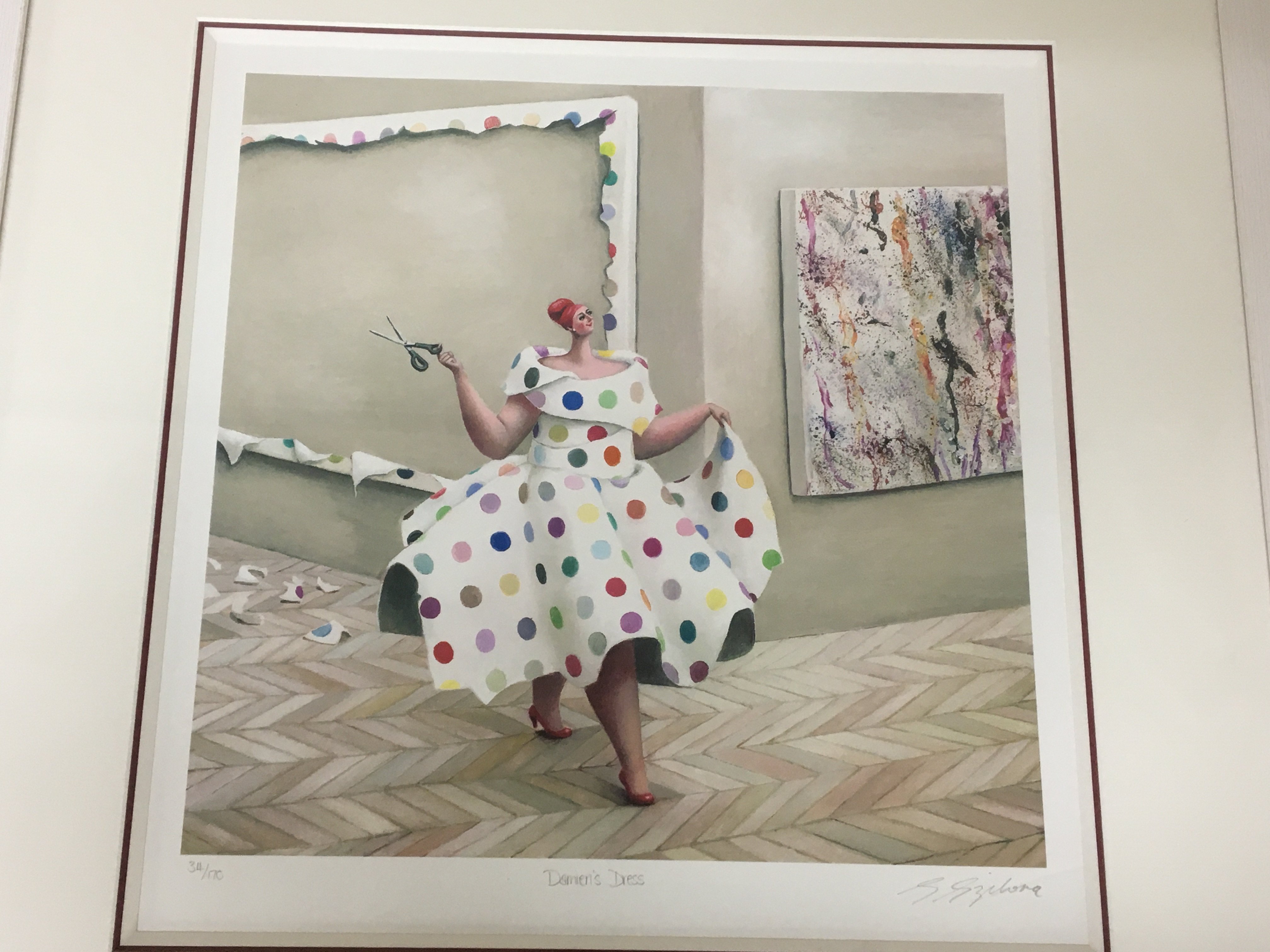 A Framed contemporary artwork by Samuel Arthur Matthews and a Contemporary limited edition print by Sarah-Jane Szikora. (2)