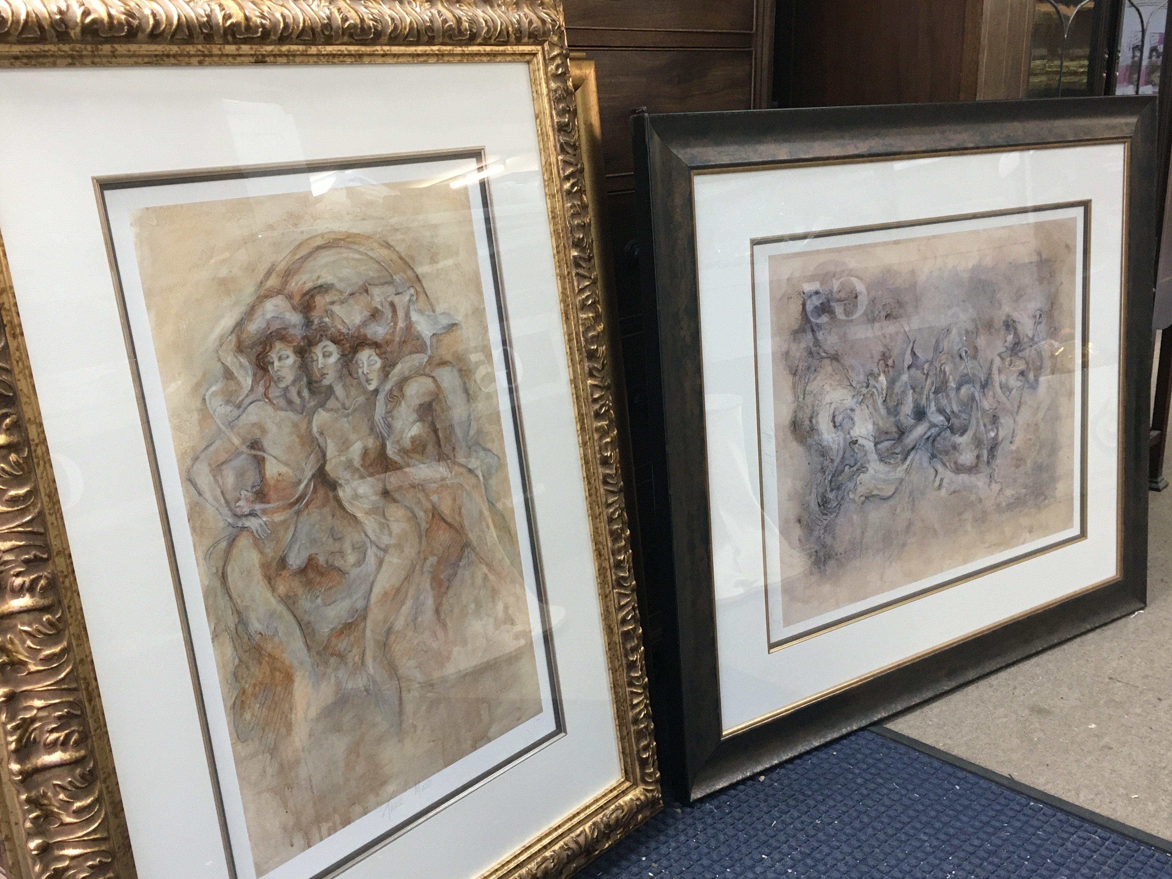 A Collection of modern signed prints of works by Joy Kirton Smith . Frame dimensions 106x88cm ,79x105cm ,80x96cm .This lot cannot be posted